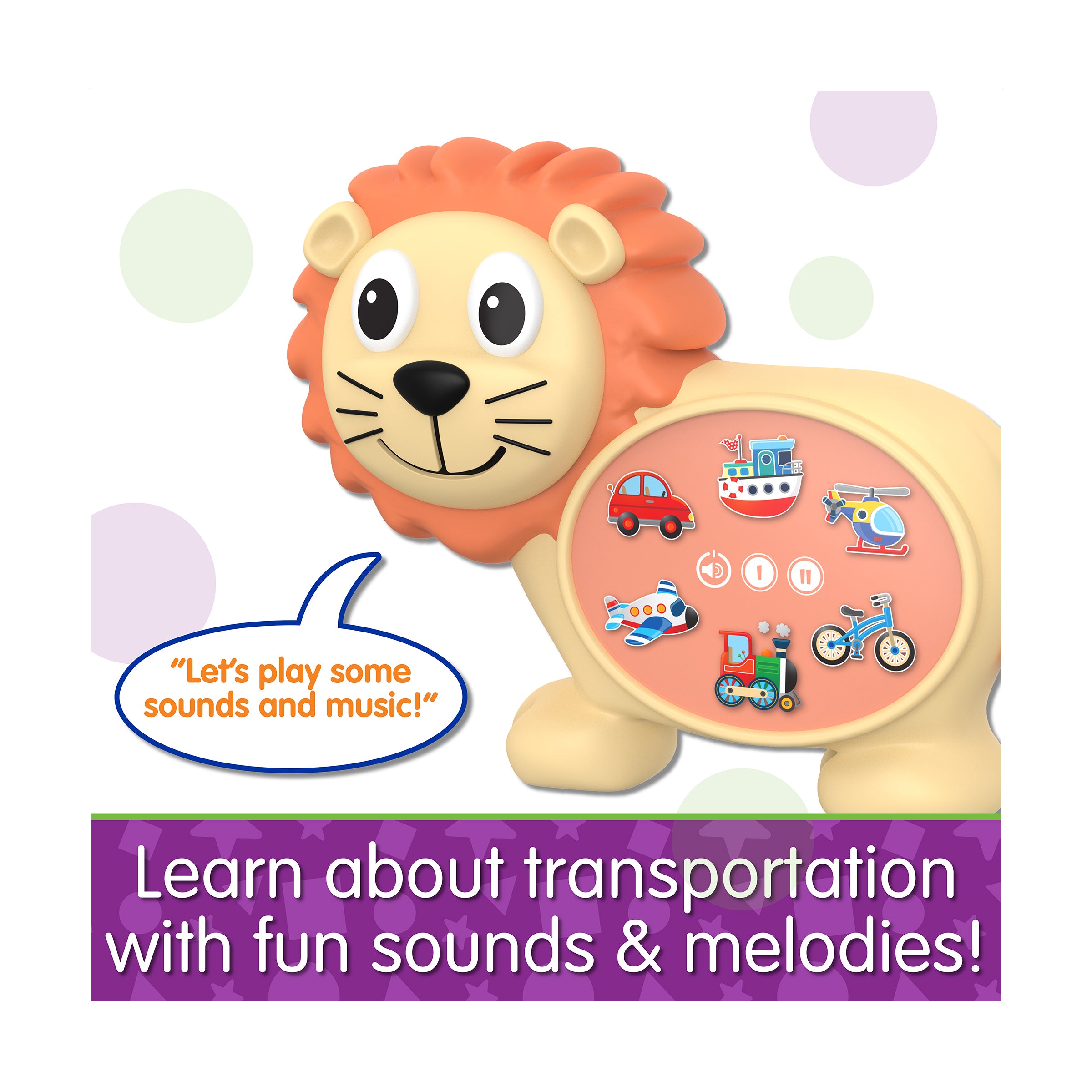 Early Learning On-the-Go Lion Interactive Vehicle Learning Toy - Image 4
