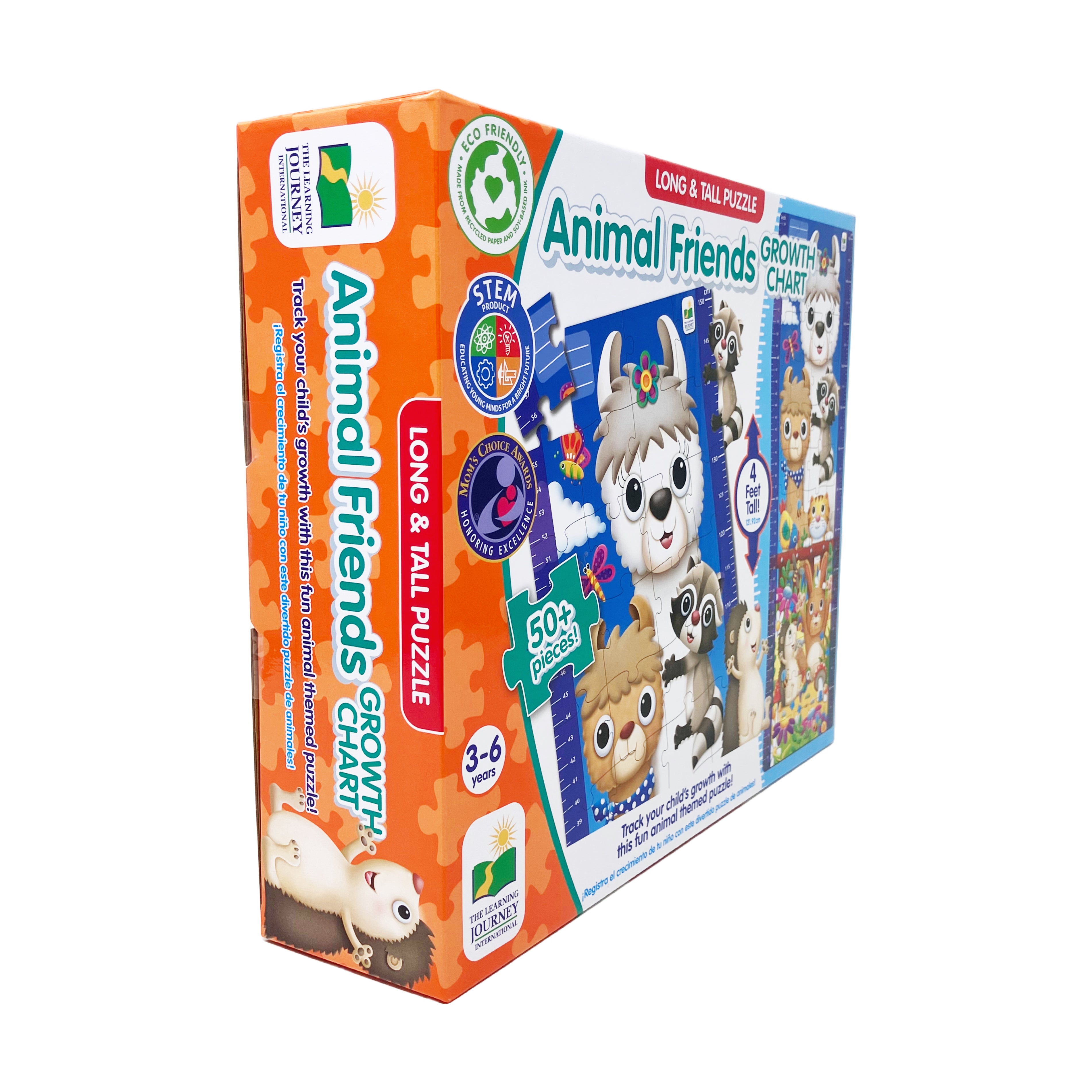 Alternative view of The Learning Journey Long & Tall Animal Friends Growth Chart Puzzle - 50+ pc