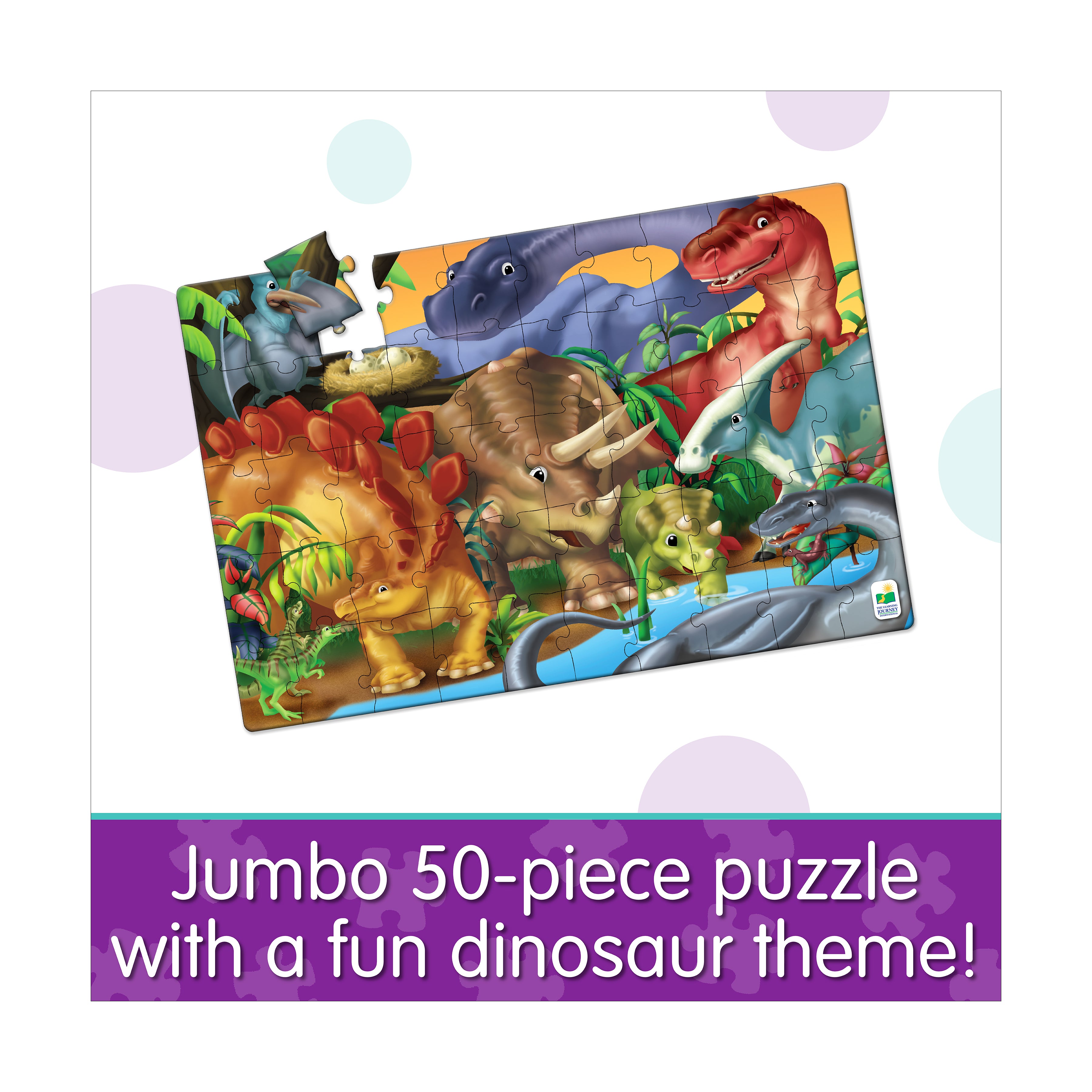 Dinosaur Expedition 50-Piece Jumbo Floor Puzzle - Image 4