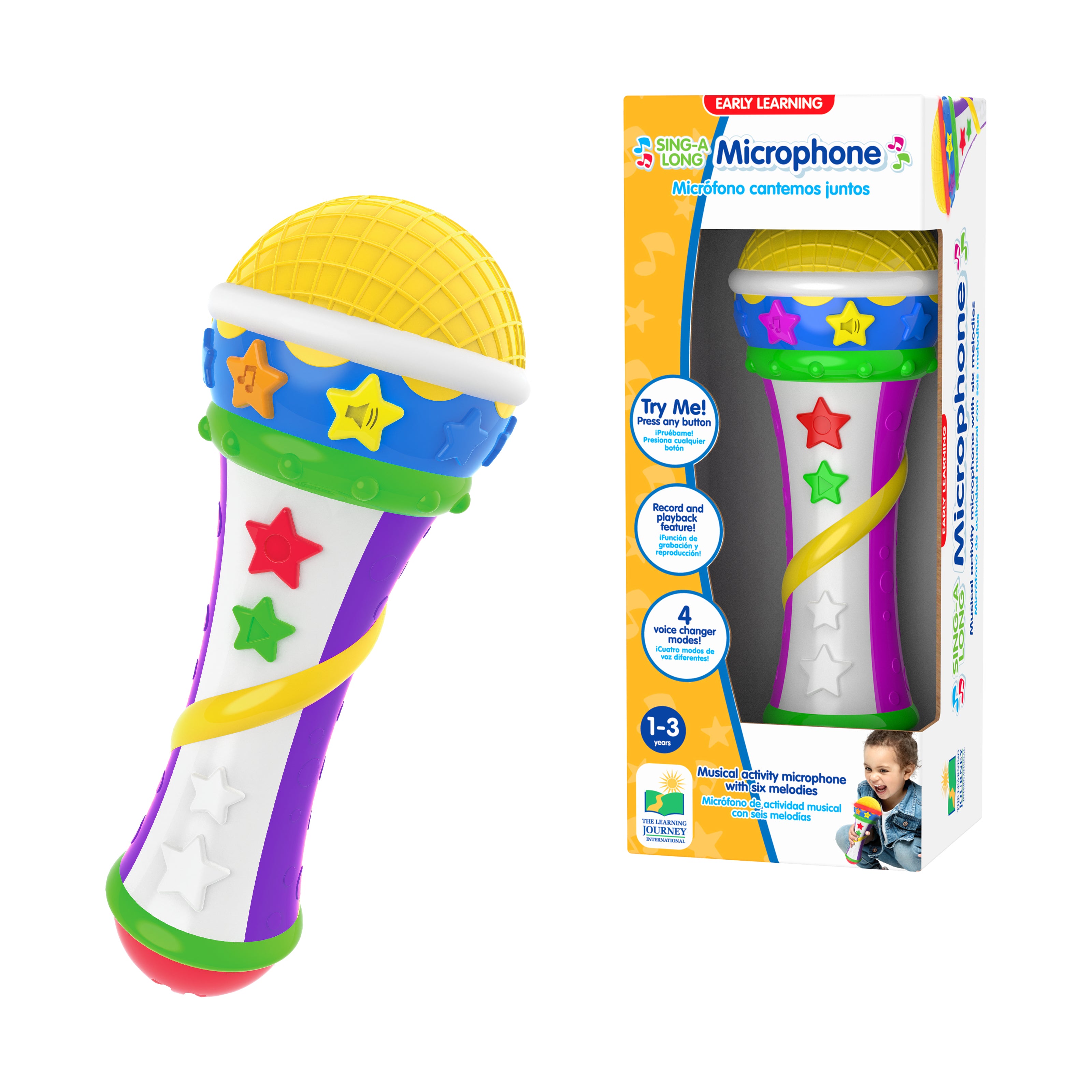 Tiny Tunes Early Learning Sing-A-Long Microphone for Toddlers - Image 3