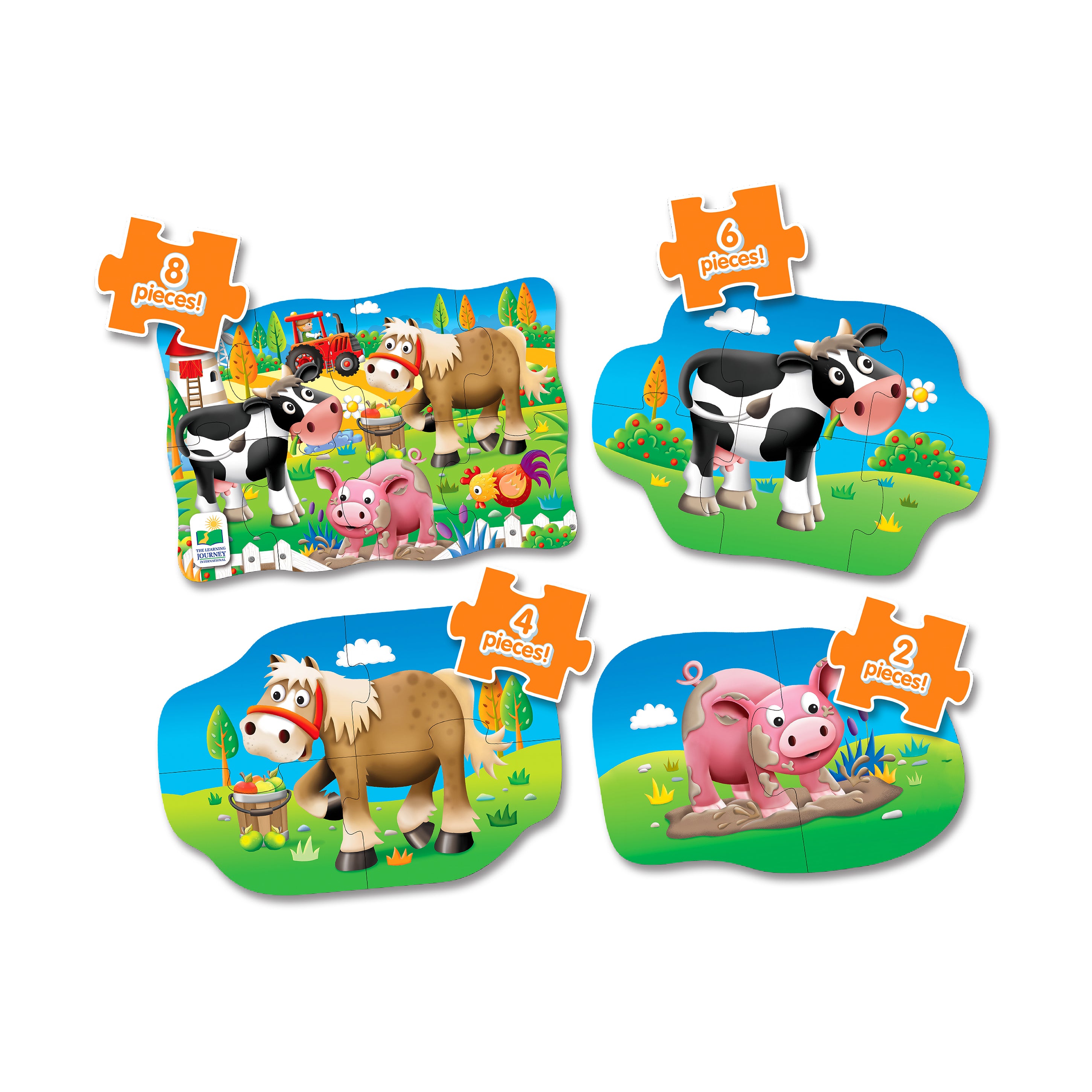 My First Puzzles - Farmyard Friends 4-Pack Puzzle Set - Image 2