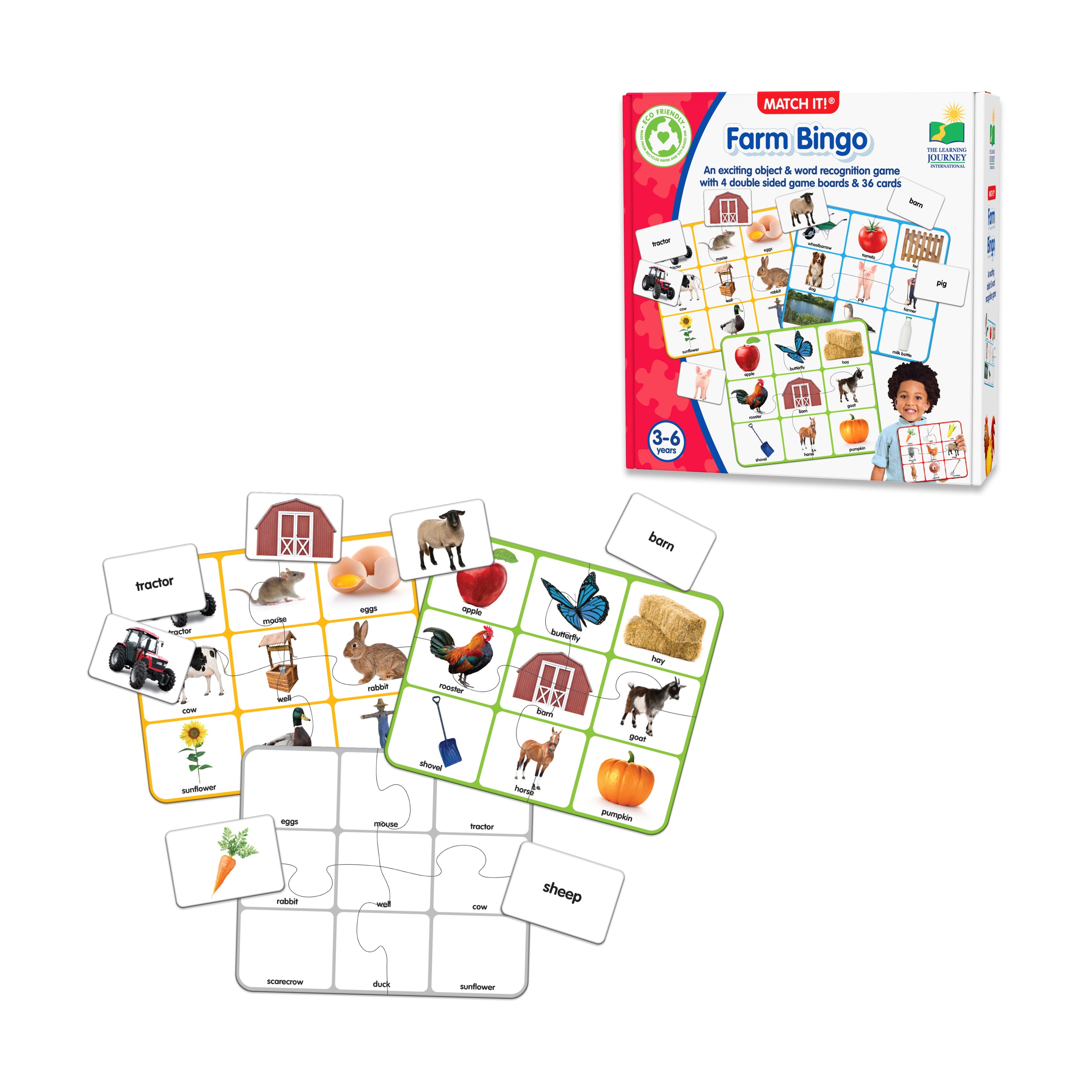 Match It! Farm Bingo Educational Board Game - Image 3