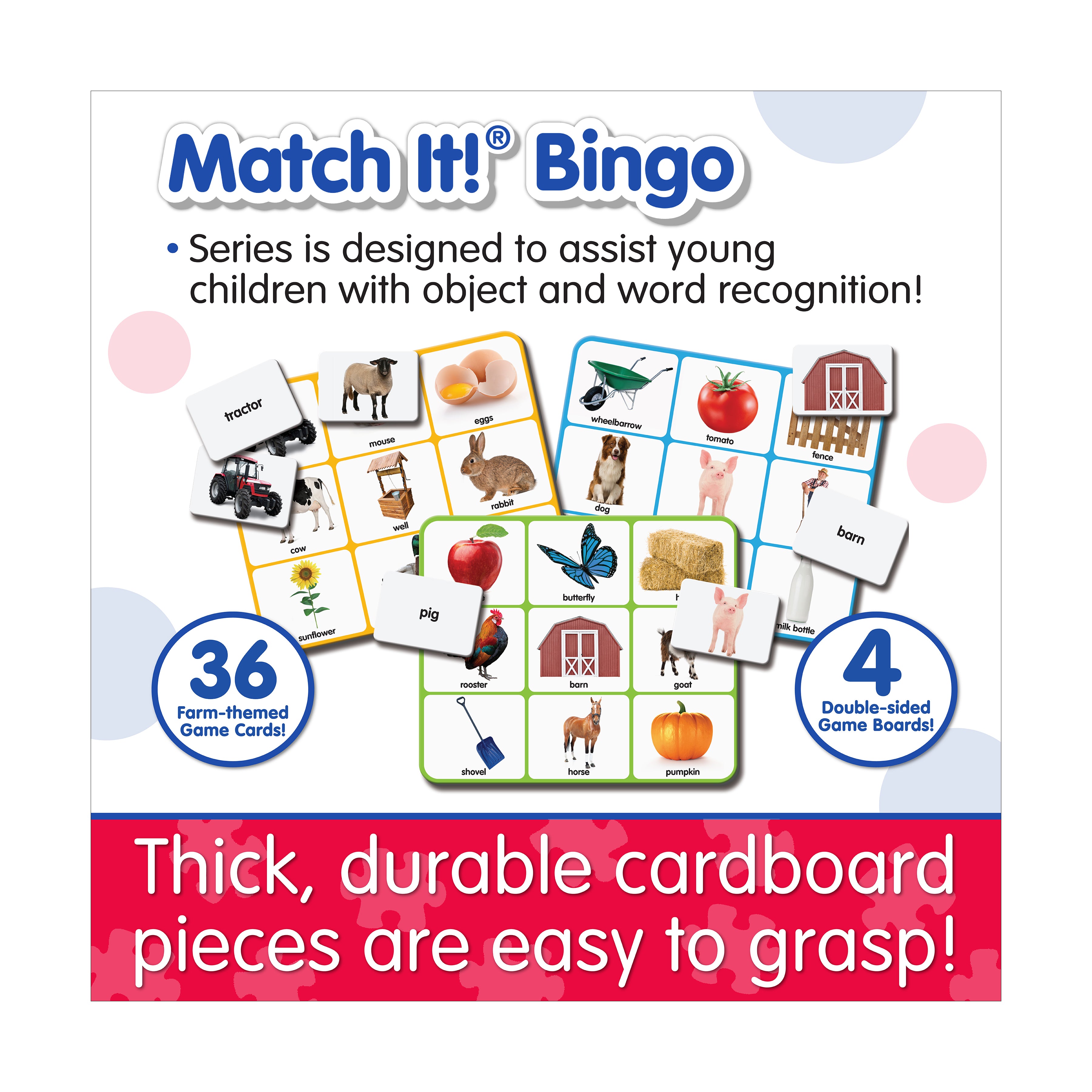 Match It! Farm Bingo Educational Board Game - Image 5