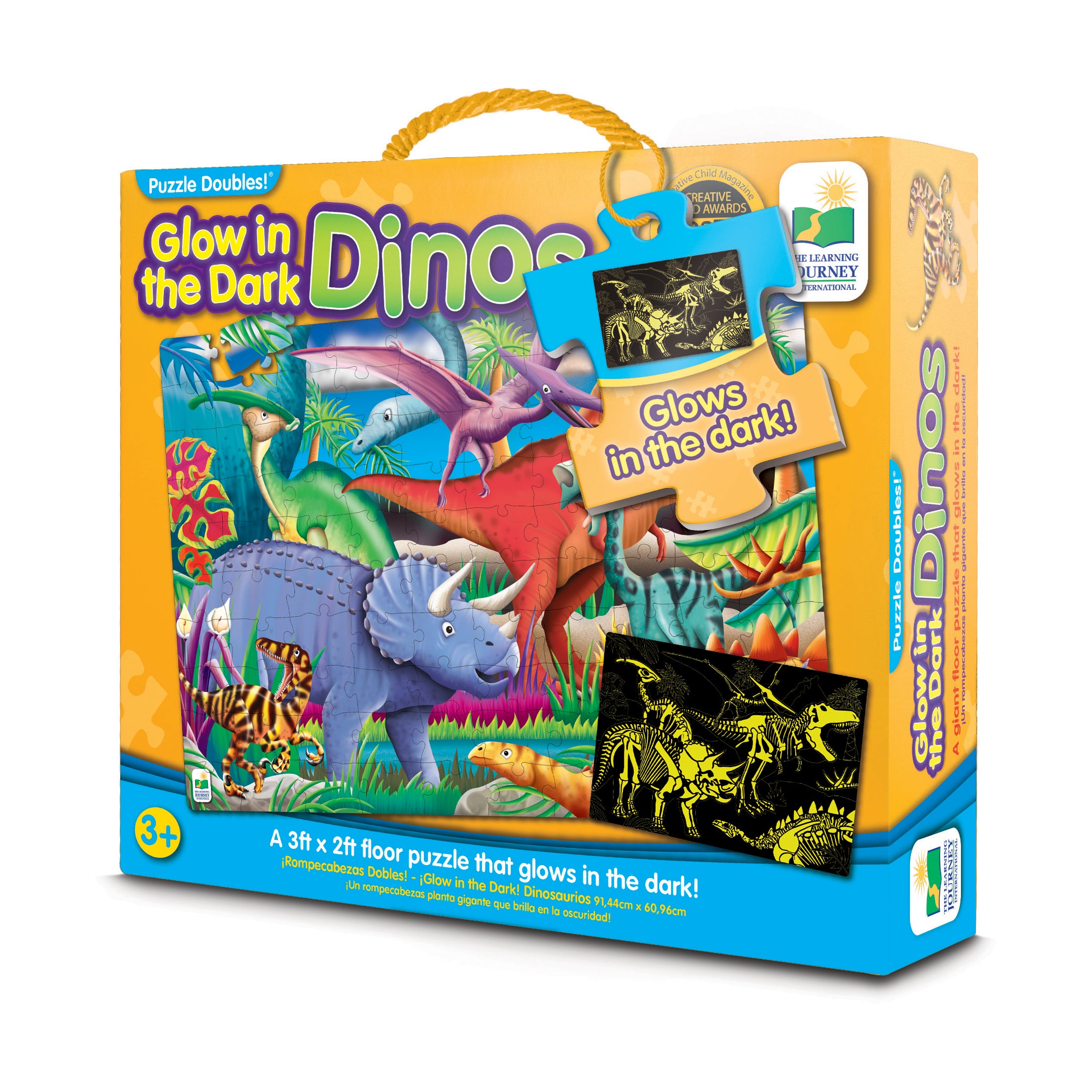 Puzzle Doubles! Glow in the Dark Dinos Jigsaw - 100 pc