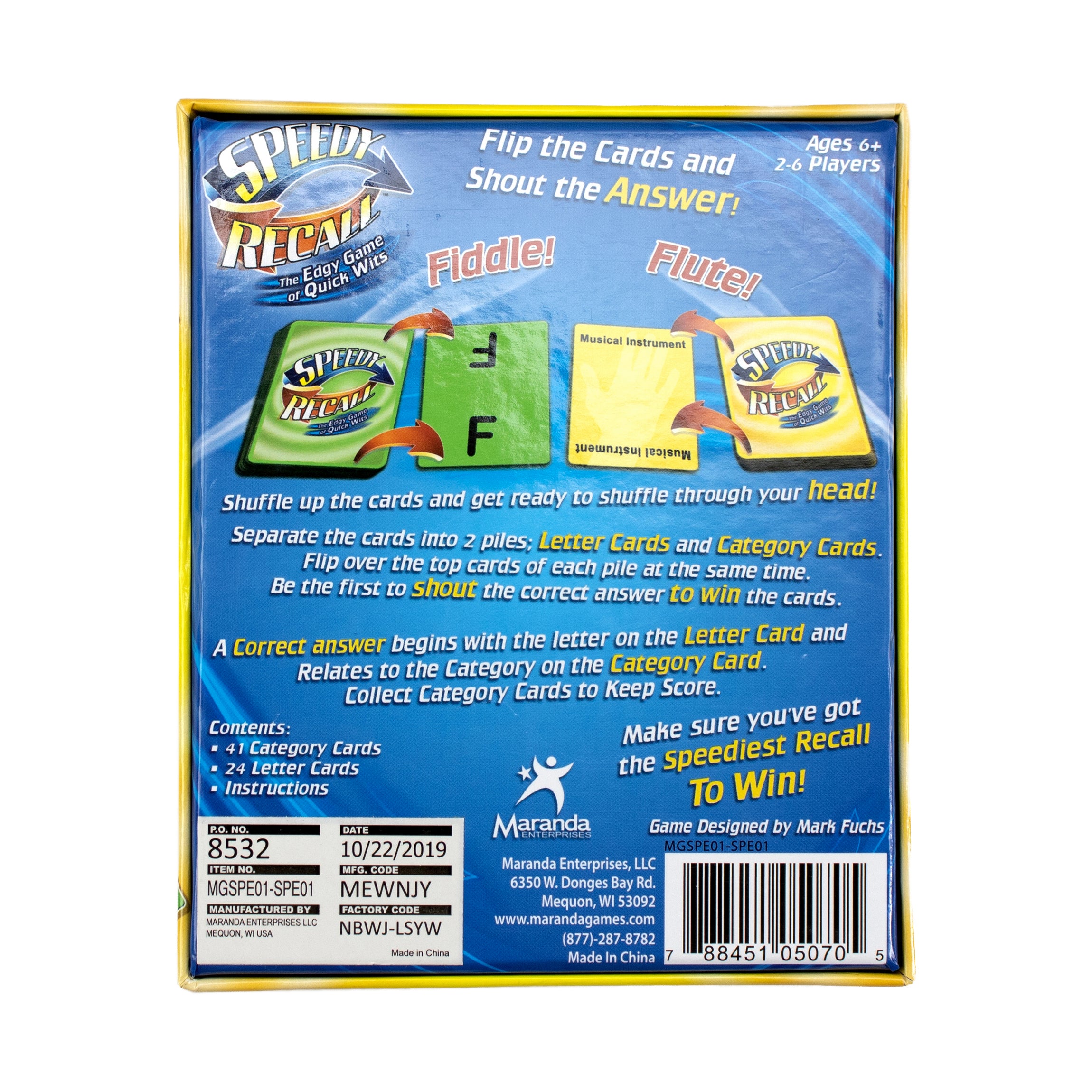 Alternative view of Speedy Recall Fast-Paced Memory Card Game