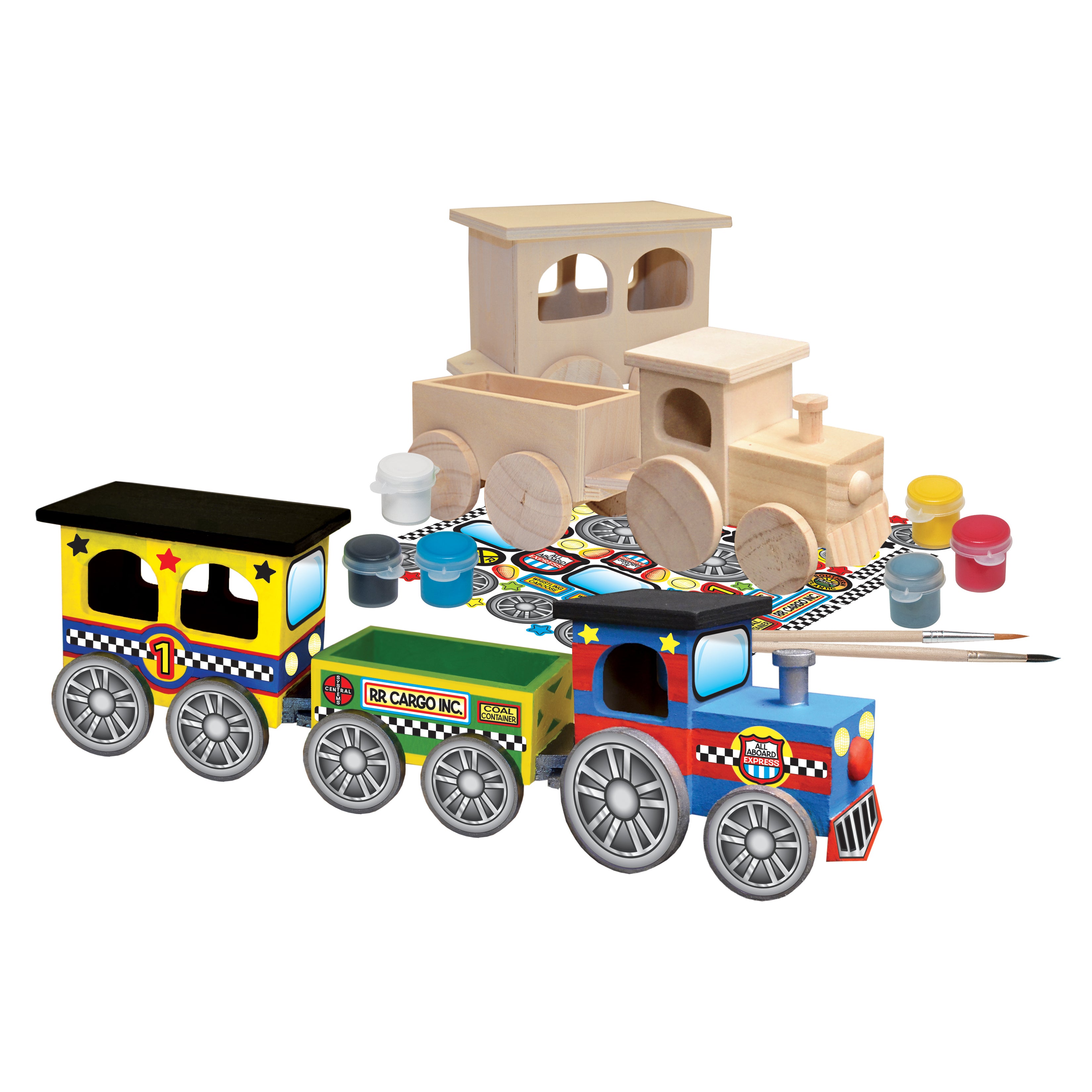 Alternative view of Works of Ahhh Choo Choo Train Wood Painting Kit