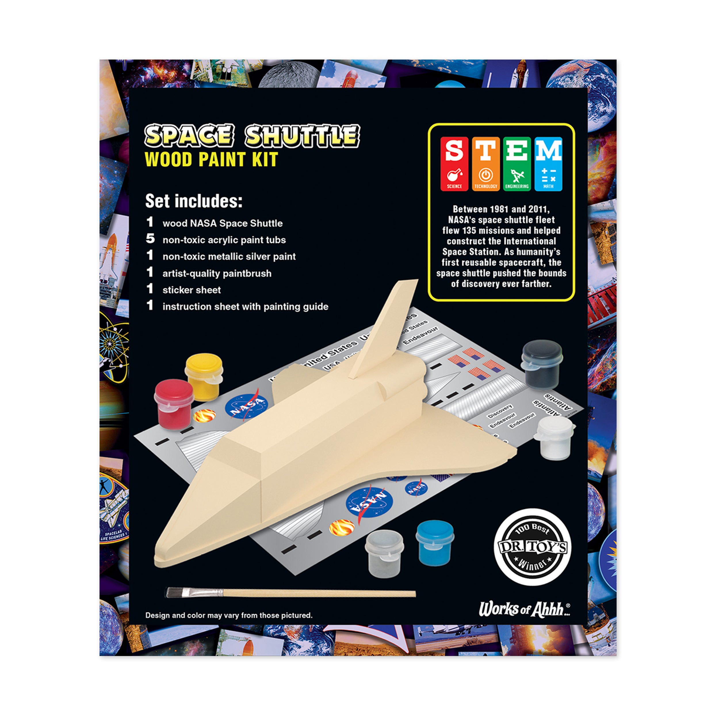 Alternative view of Works of Ahhh... NASA Space Shuttle Discovery Wood Paint Kit