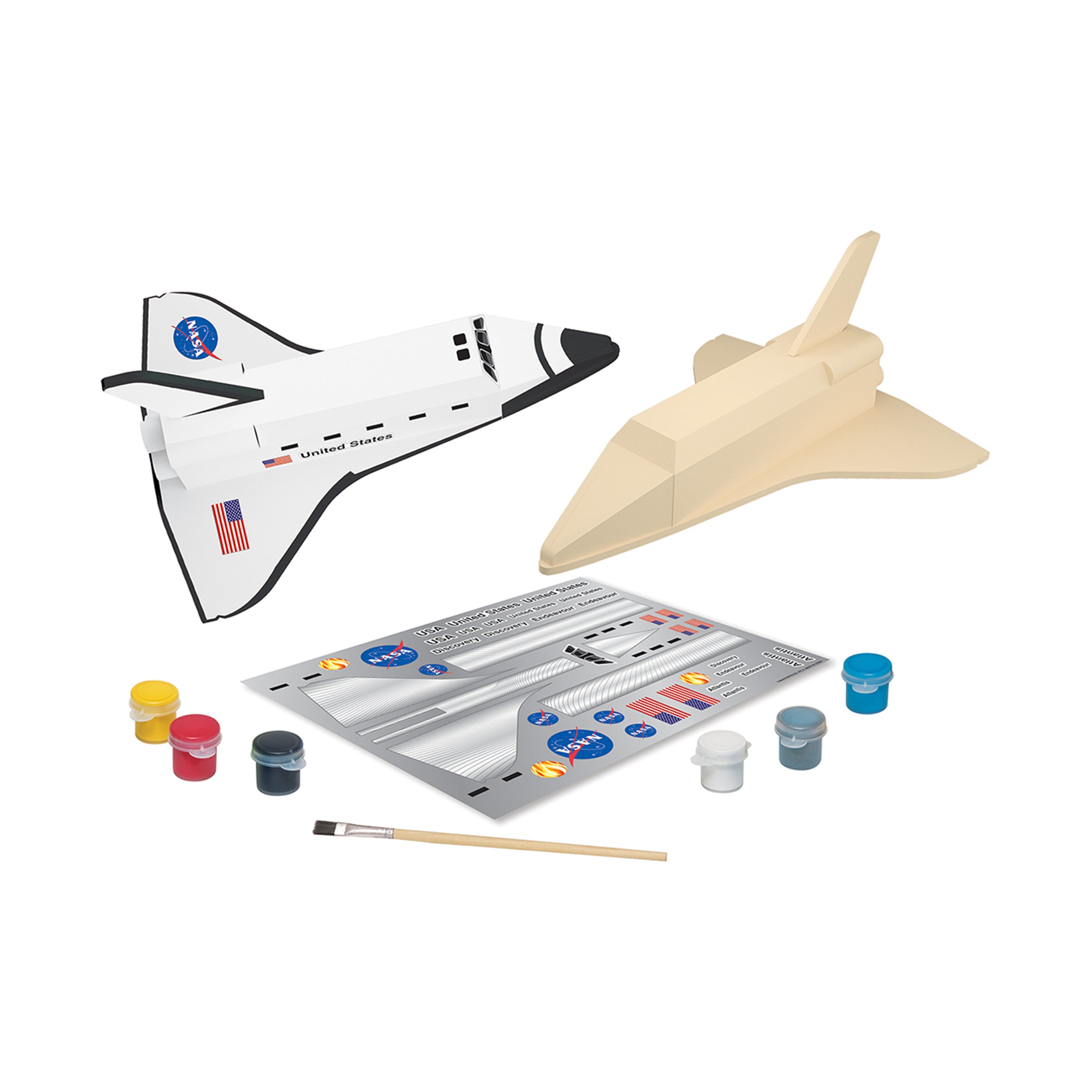 Works of Ahhh... NASA Space Shuttle Discovery Wood Paint Kit - Image 3