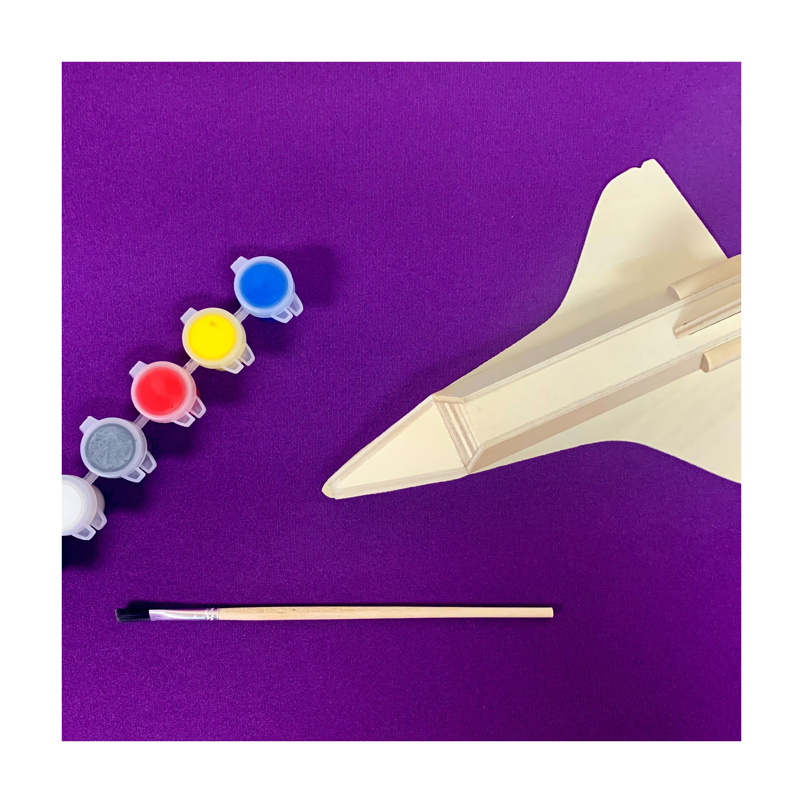 Works of Ahhh... NASA Space Shuttle Discovery Wood Paint Kit - Image 4