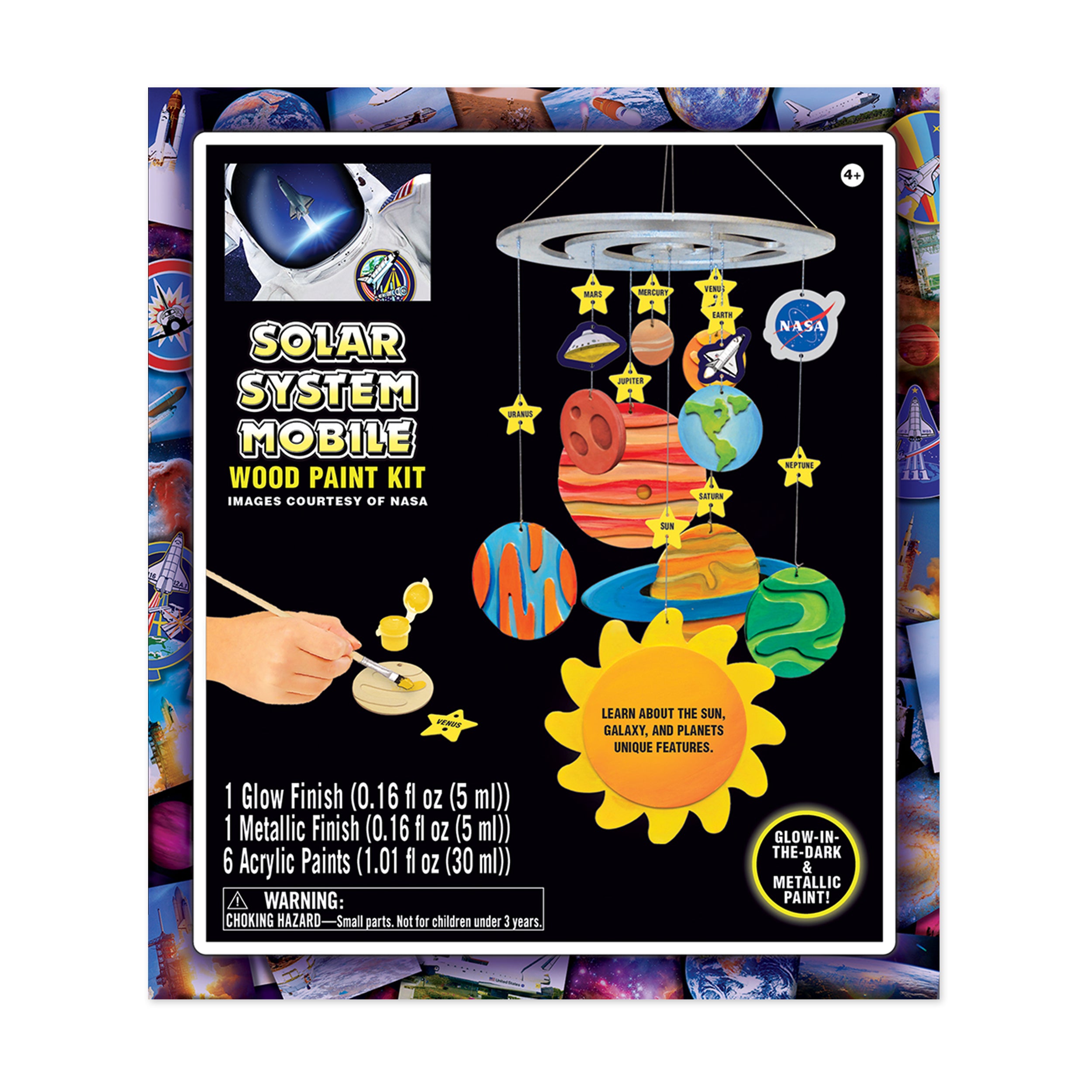 Works of Ahhh... NASA Solar System Mobile Wood Paint Kit