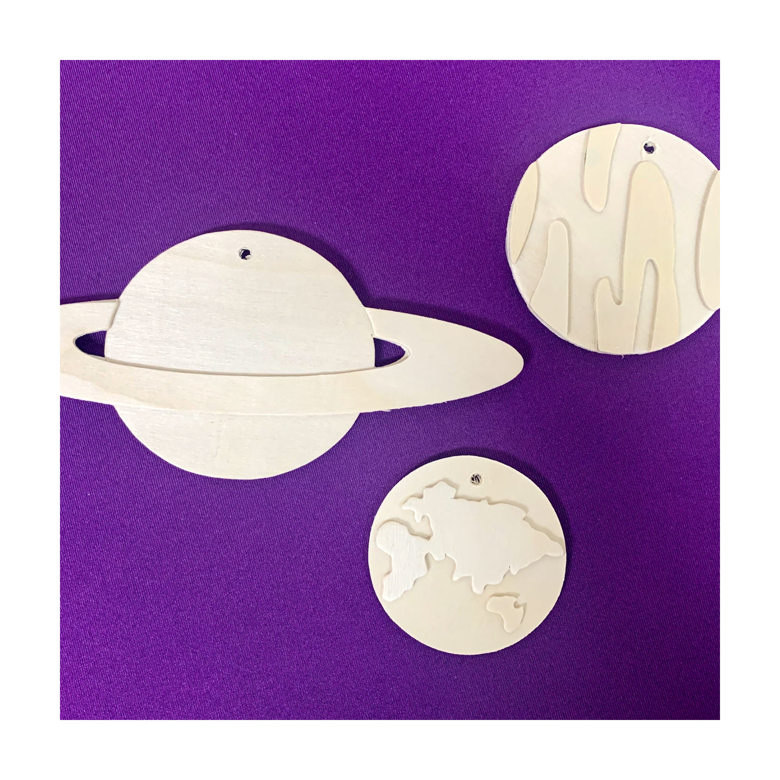 Works of Ahhh... NASA Solar System Mobile Wood Paint Kit - Image 5