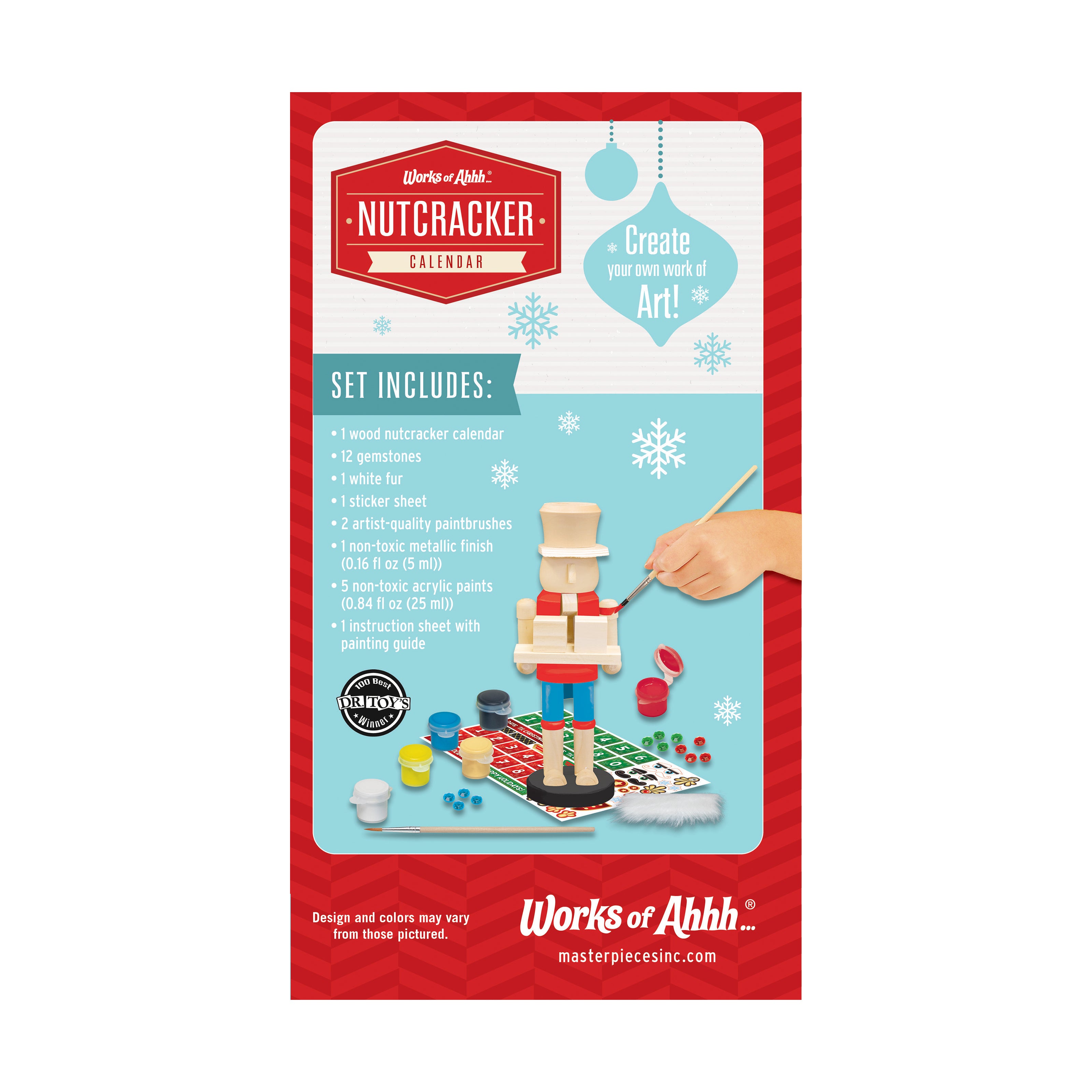 Alternative view of Works of Ahhh Nutcracker Calendar Wood Paint Set - Holiday Craft Kit
