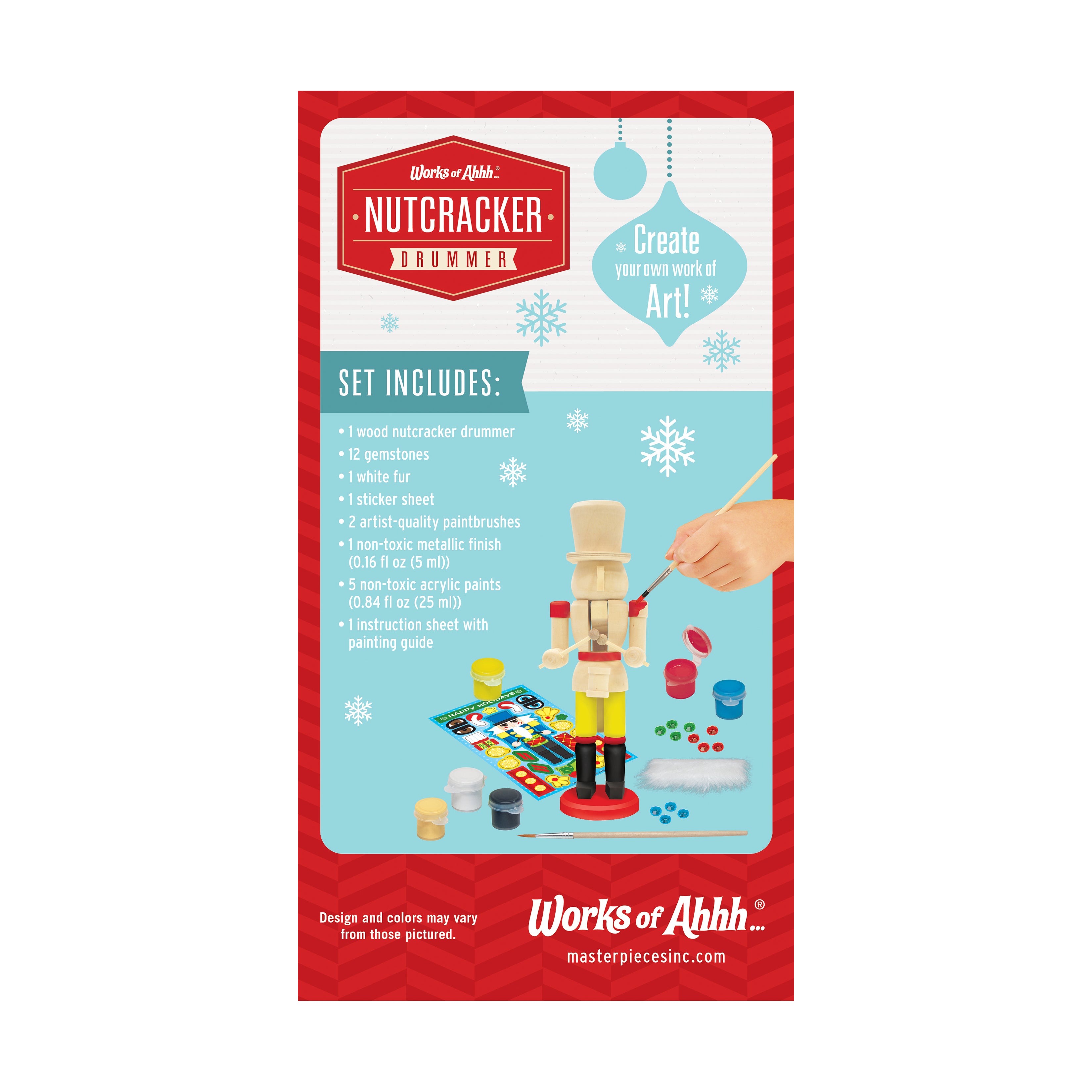 Alternative view of Works of Ahhh Nutcracker Drummer Wood Paint Kit - Craft Set