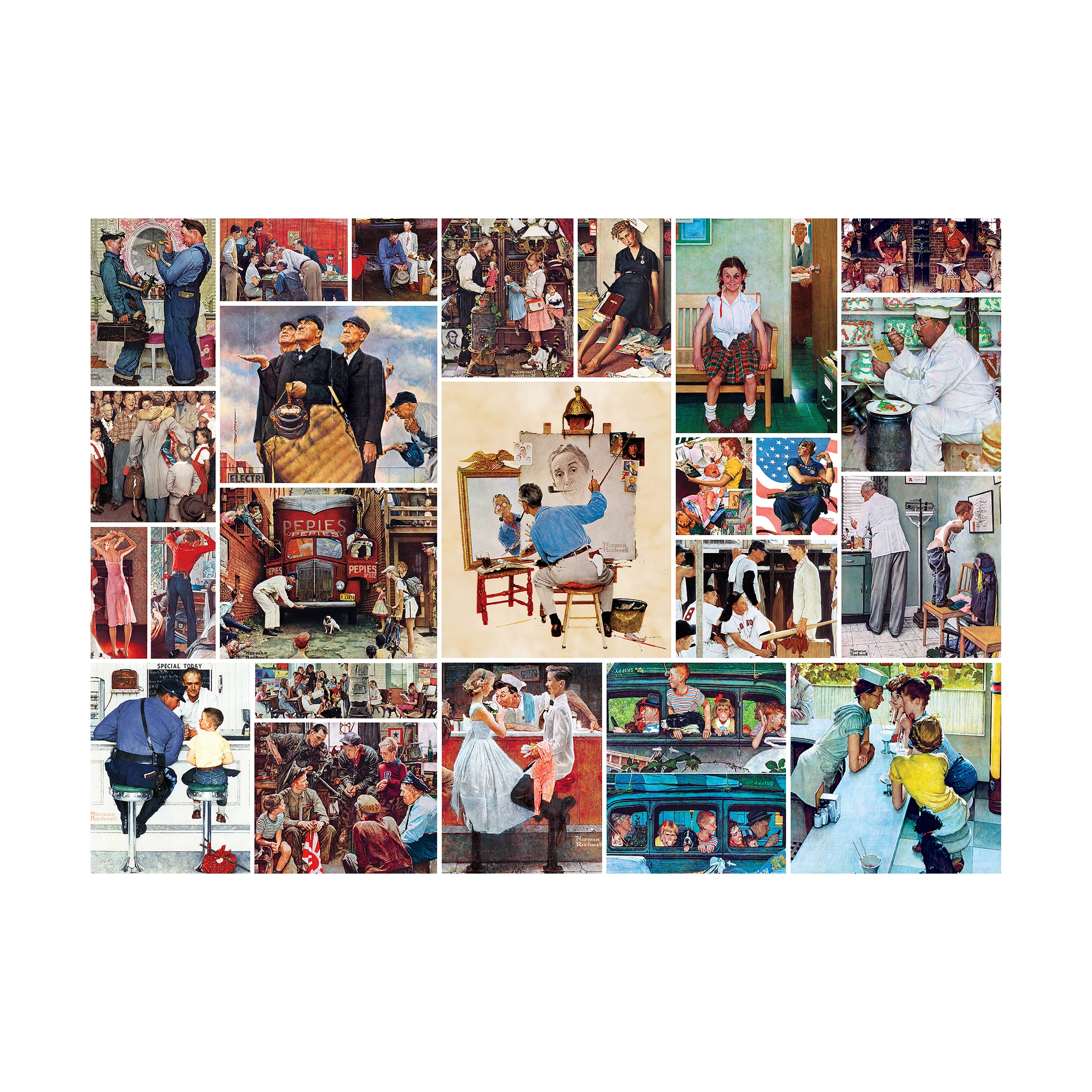 Alternative view of The Saturday Evening Post Norman Rockwell Collage Puzzle - 1000 pc