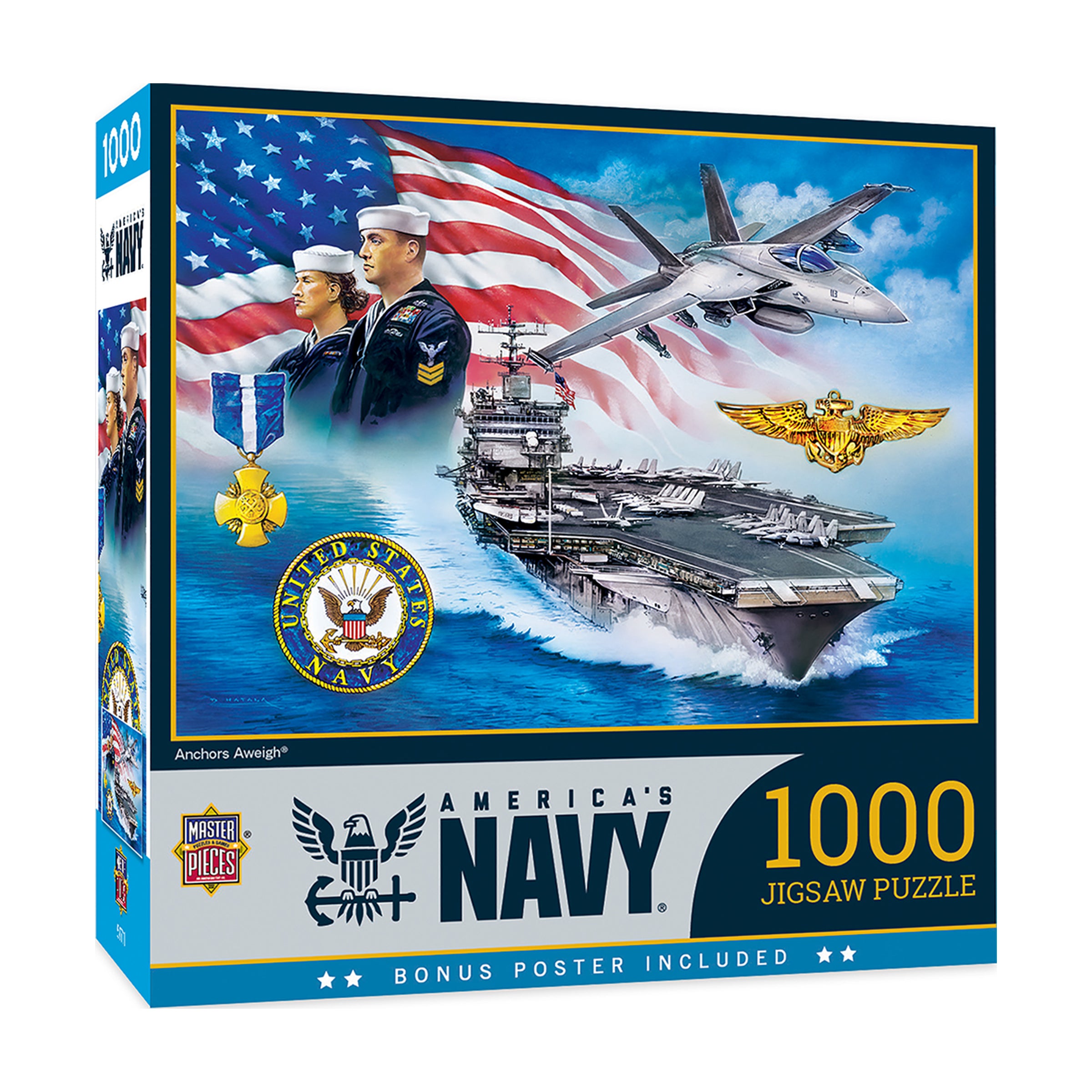 MasterPieces America's Navy - Anchors Aweigh Jigsaw Puzzle - 1000 pc - Image 2