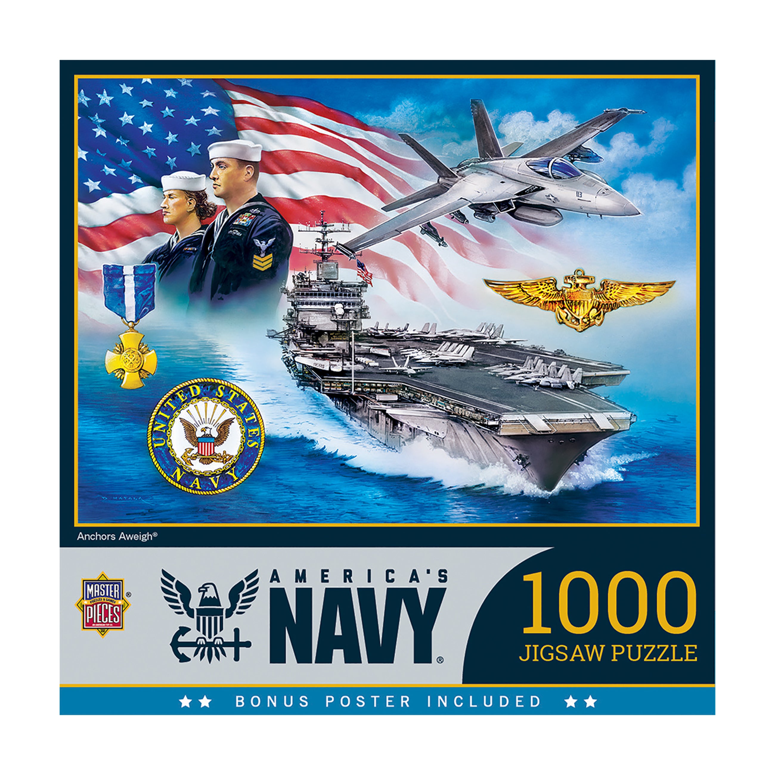MasterPieces America's Navy - Anchors Aweigh Jigsaw Puzzle - 1000 pc - Image 3