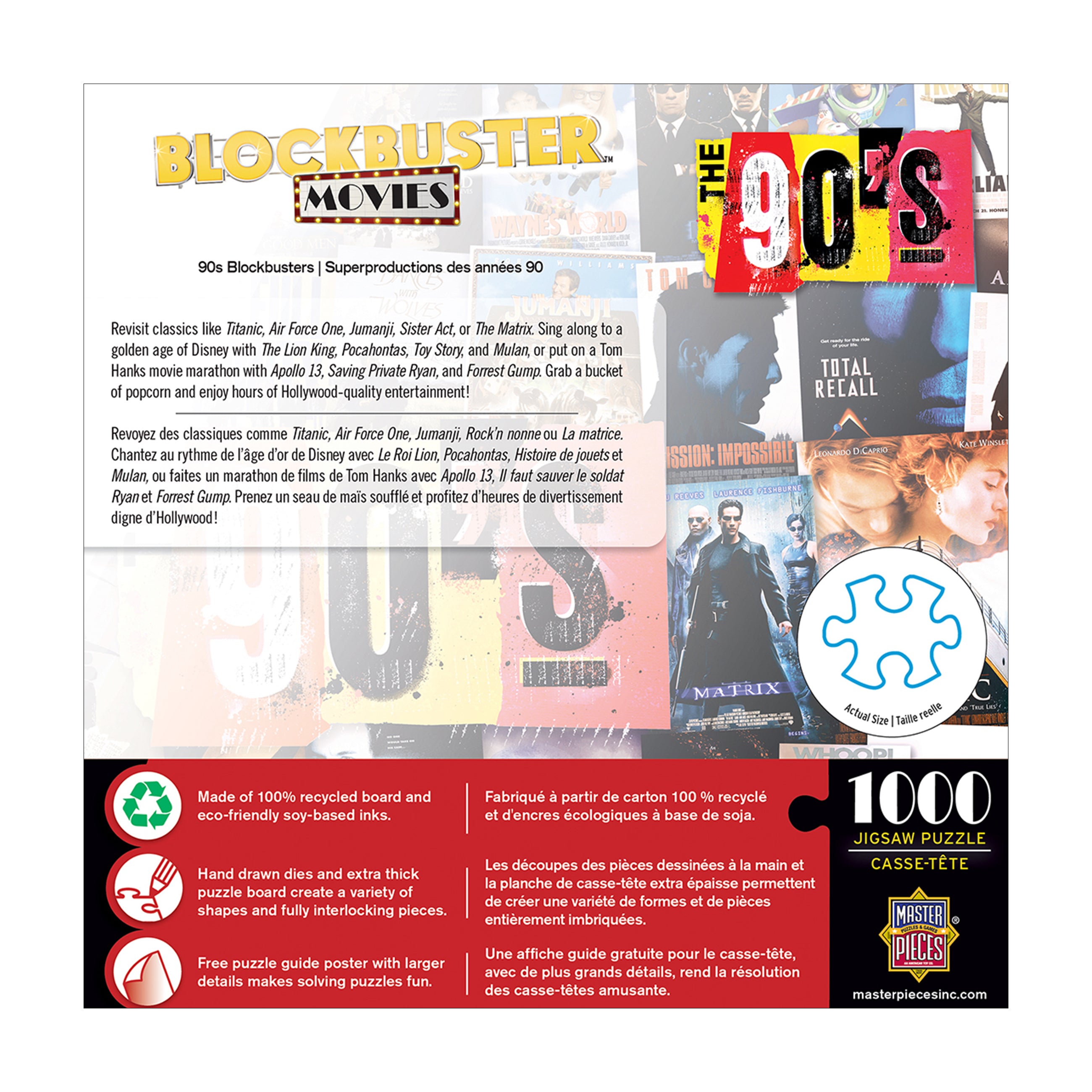 MasterPieces 90s Blockbusters Jigsaw Puzzle - 1000 pc - Image 4