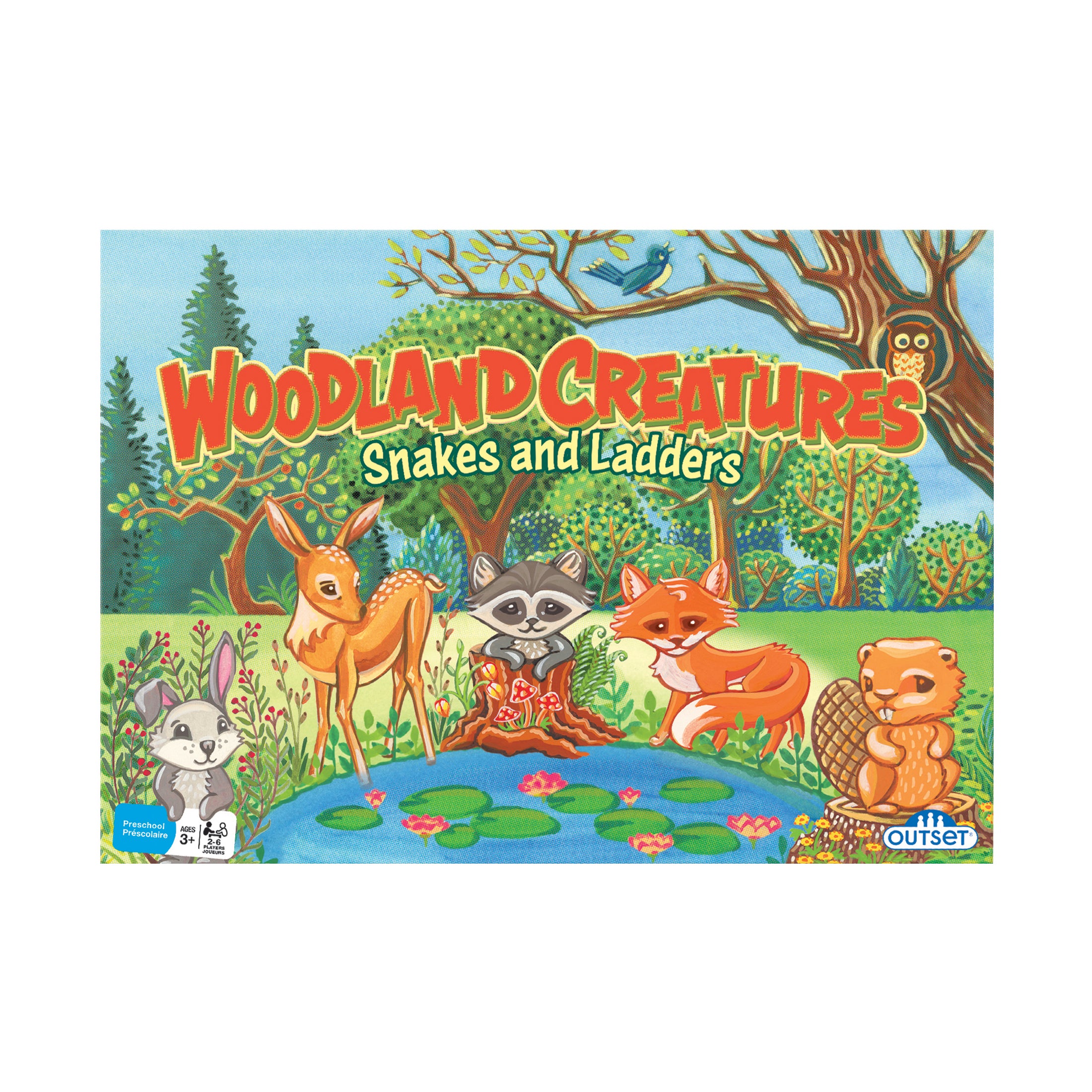 Woodland Creatures Snakes and Ladders Family Board Game - Image 3