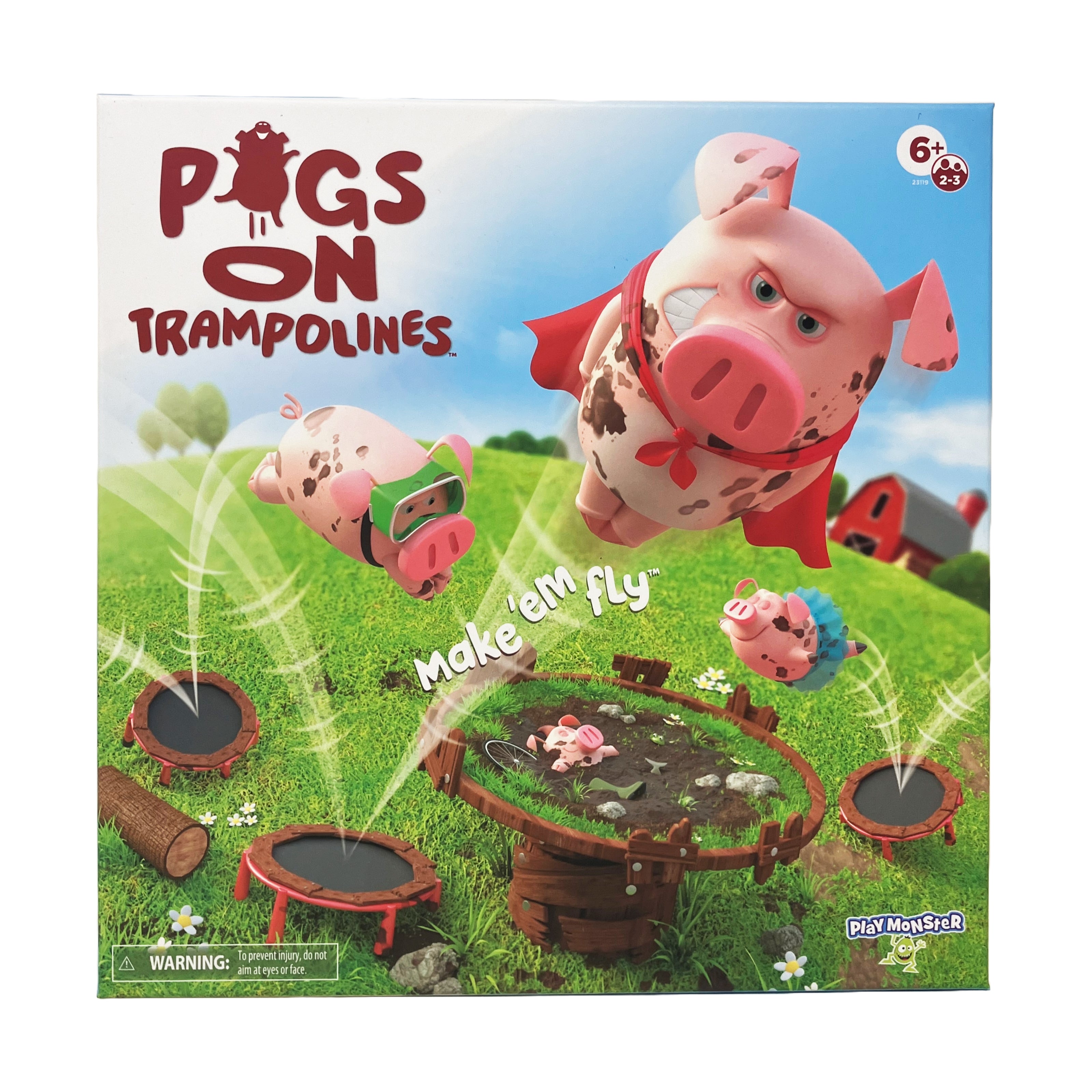 Alternative view of Pigs on Trampolines Bouncing Game