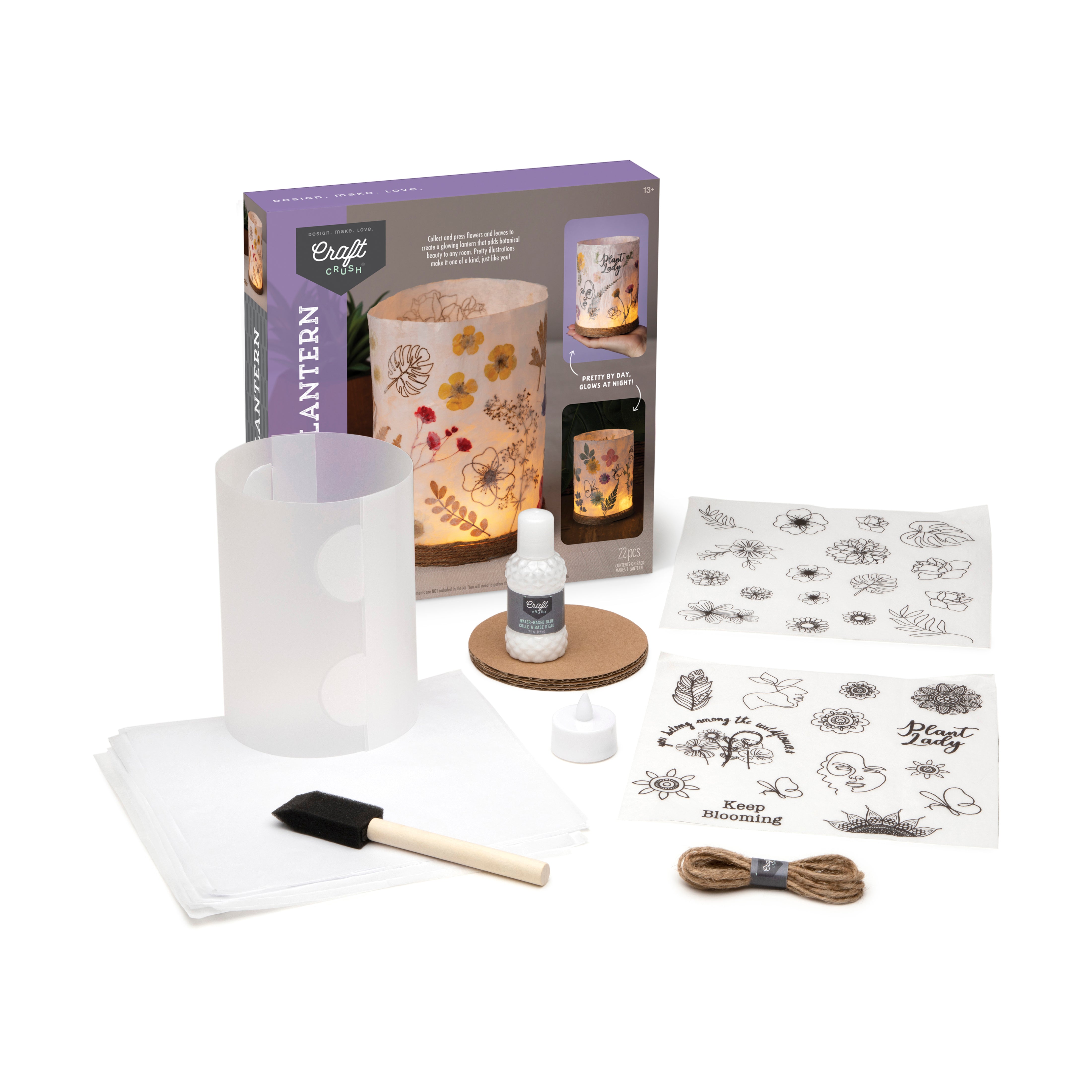 Alternative view of Craft Crush Nature-Inspired DIY Lantern Kit - Create Your Own Floral Masterpiece