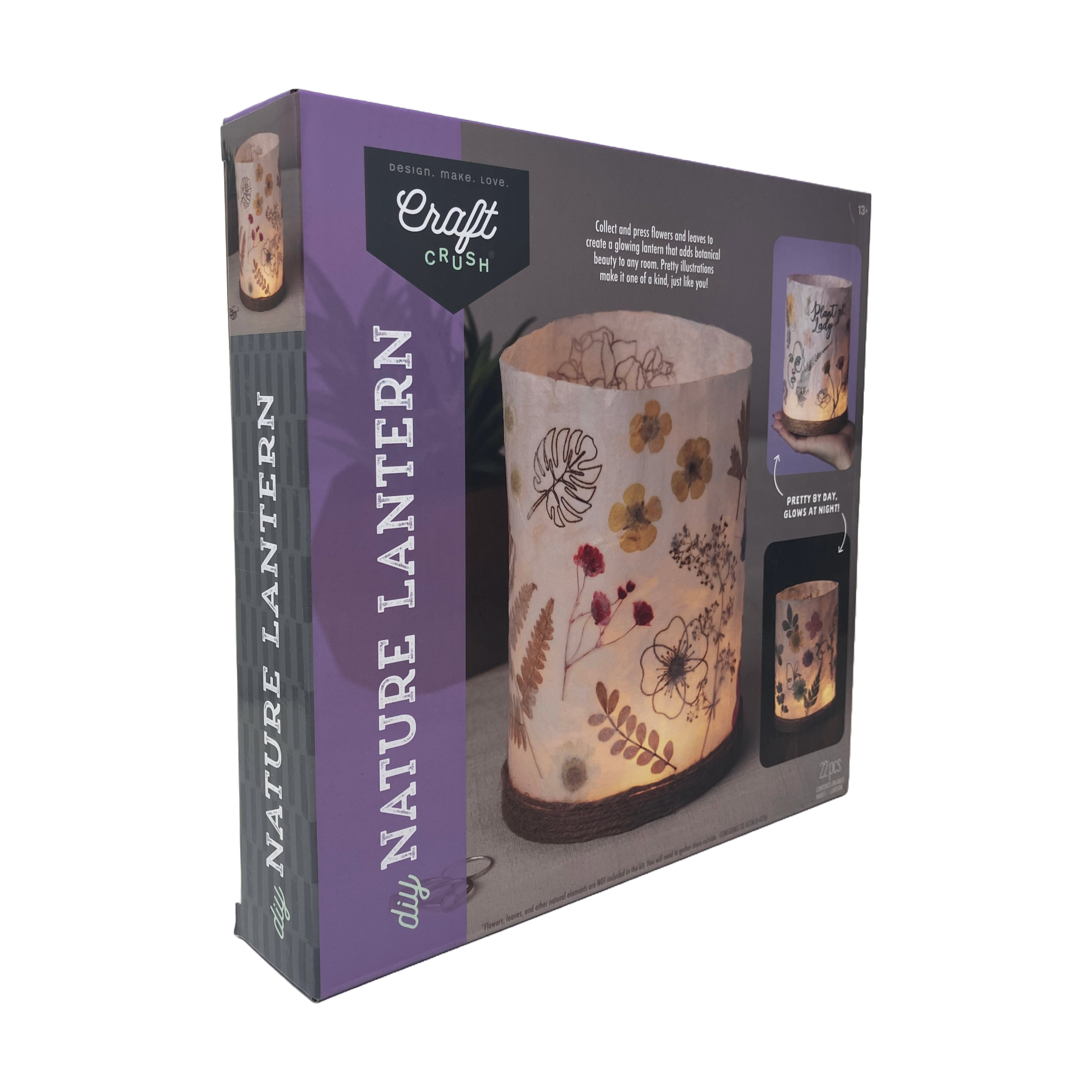 Craft Crush Nature-Inspired DIY Lantern Kit - Create Your Own Floral Masterpiece - Image 3