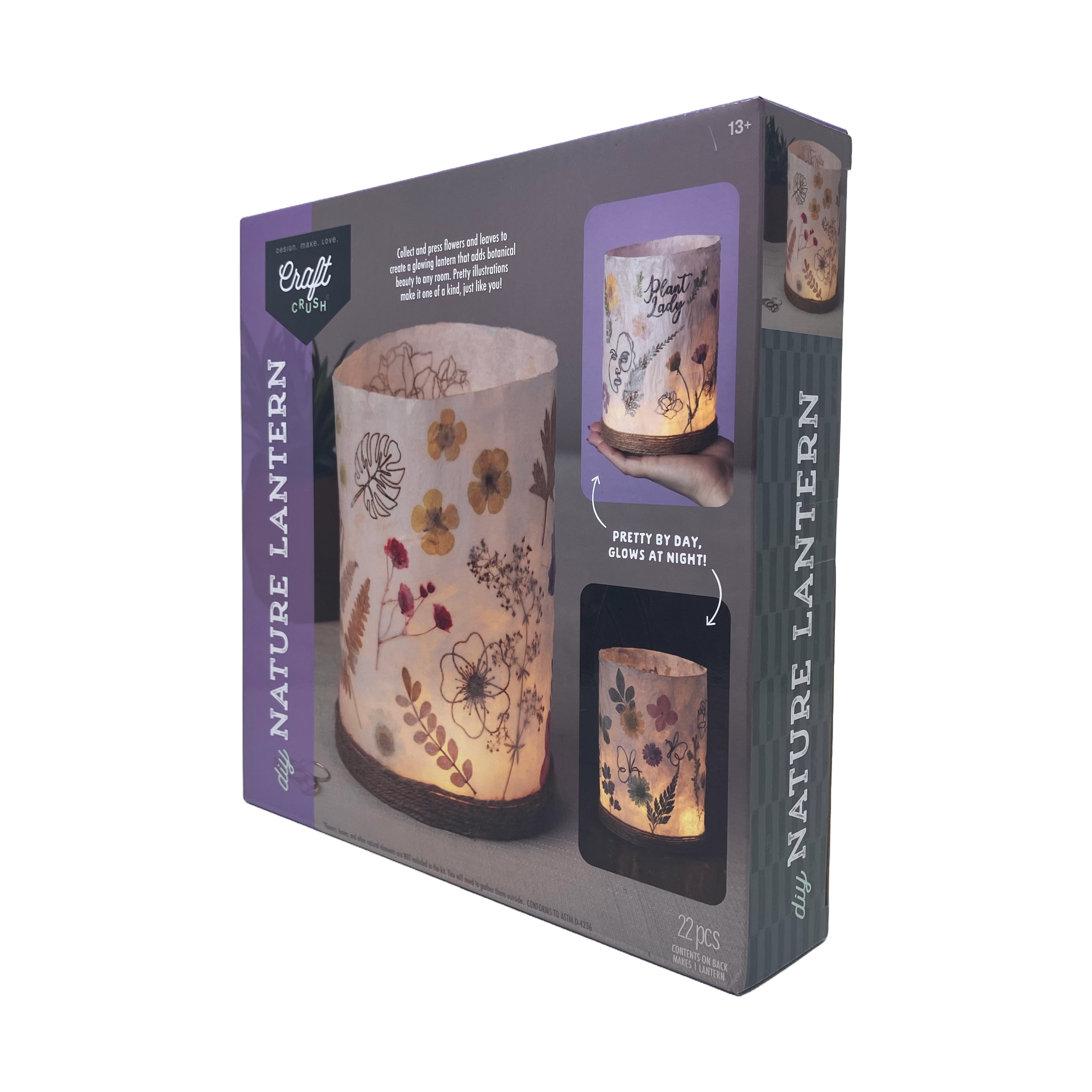 Craft Crush Nature-Inspired DIY Lantern Kit - Create Your Own Floral Masterpiece - Image 4
