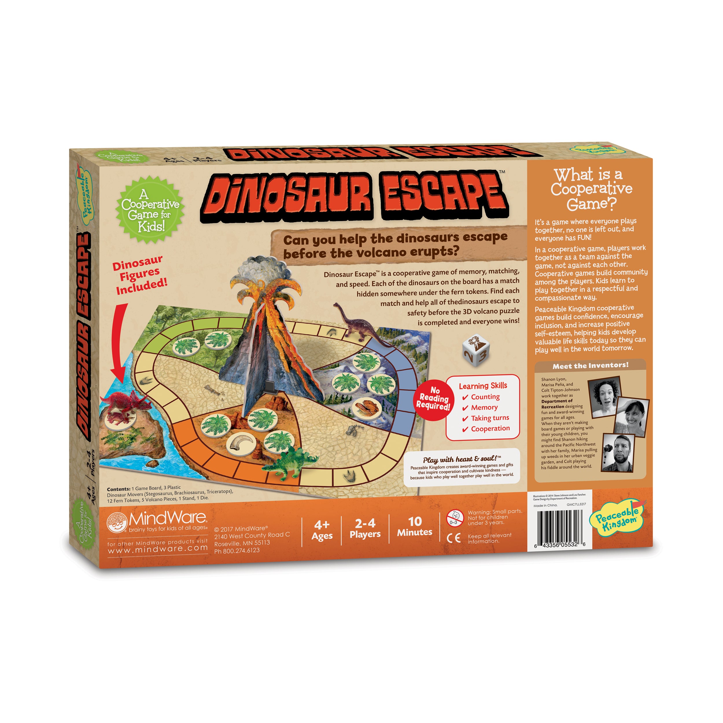Alternative view of Dinosaur Escape Cooperative Board Game for Kids