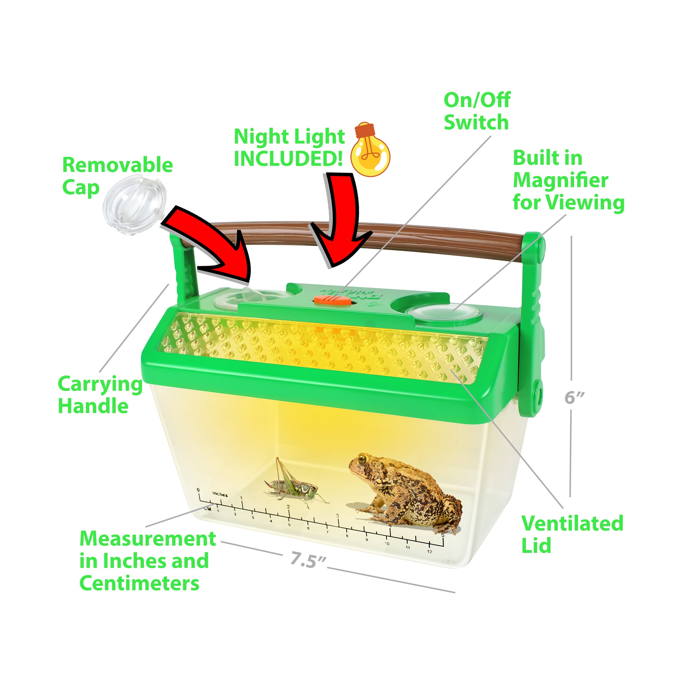 Alternative view of Nature Bound Bug Catcher Critter Barn Habitat with Built-in Light