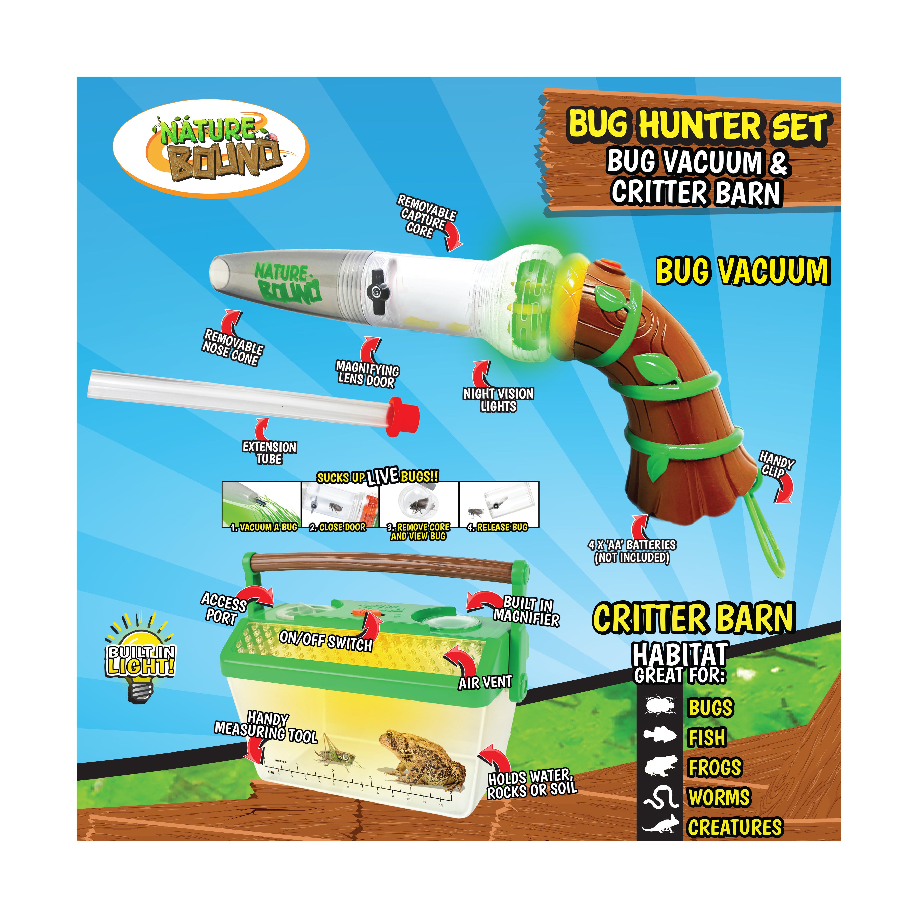 Nature Explorer's Ultimate Bug Hunter Set: Bug Vacuum & Critler Barn - Image 3