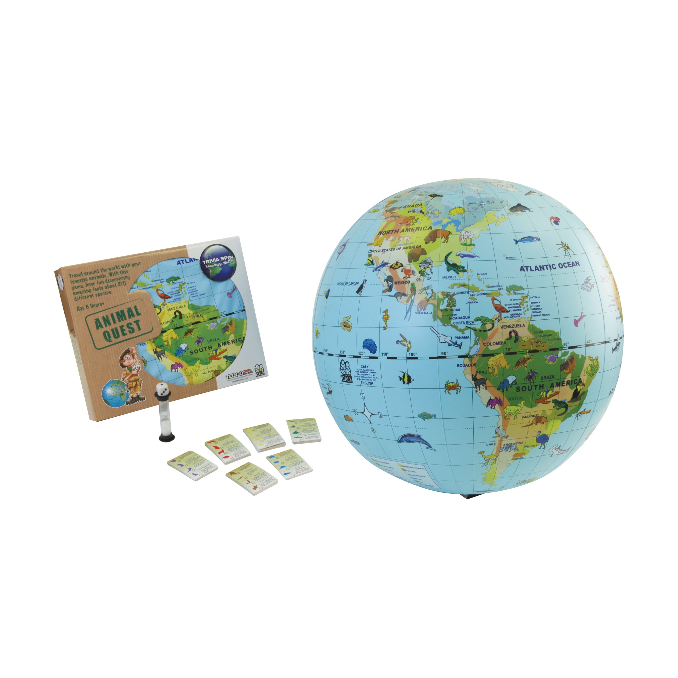 Alternative view of Animal Quest Inflatable Globe - Educational Geography Game