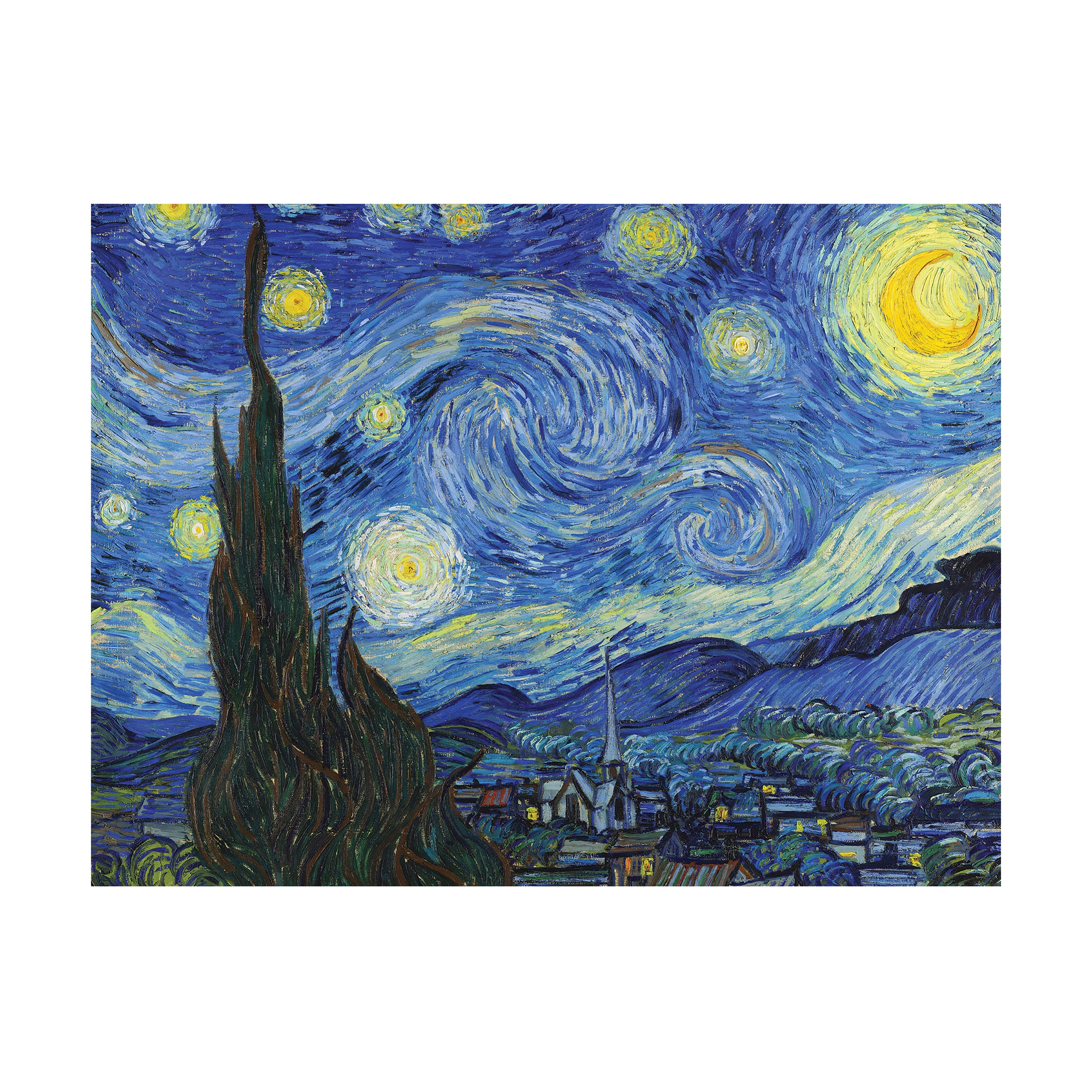 Alternative view of Vincent van Gogh Starry Night Jigsaw Puzzle - 500 pc