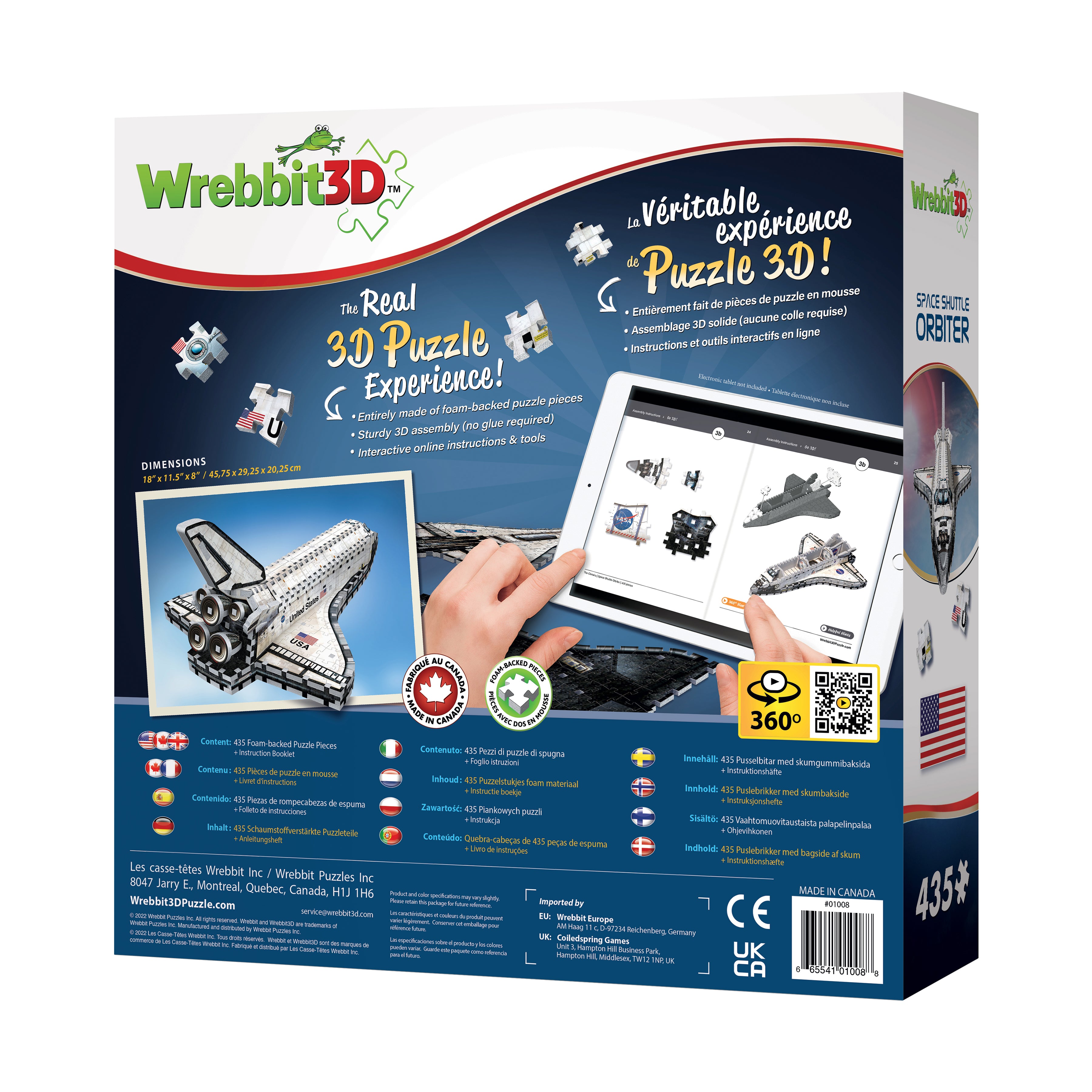 Wrebbit NASA Space Shuttle Orbiter 3D Puzzle - 435 pc - Image 3