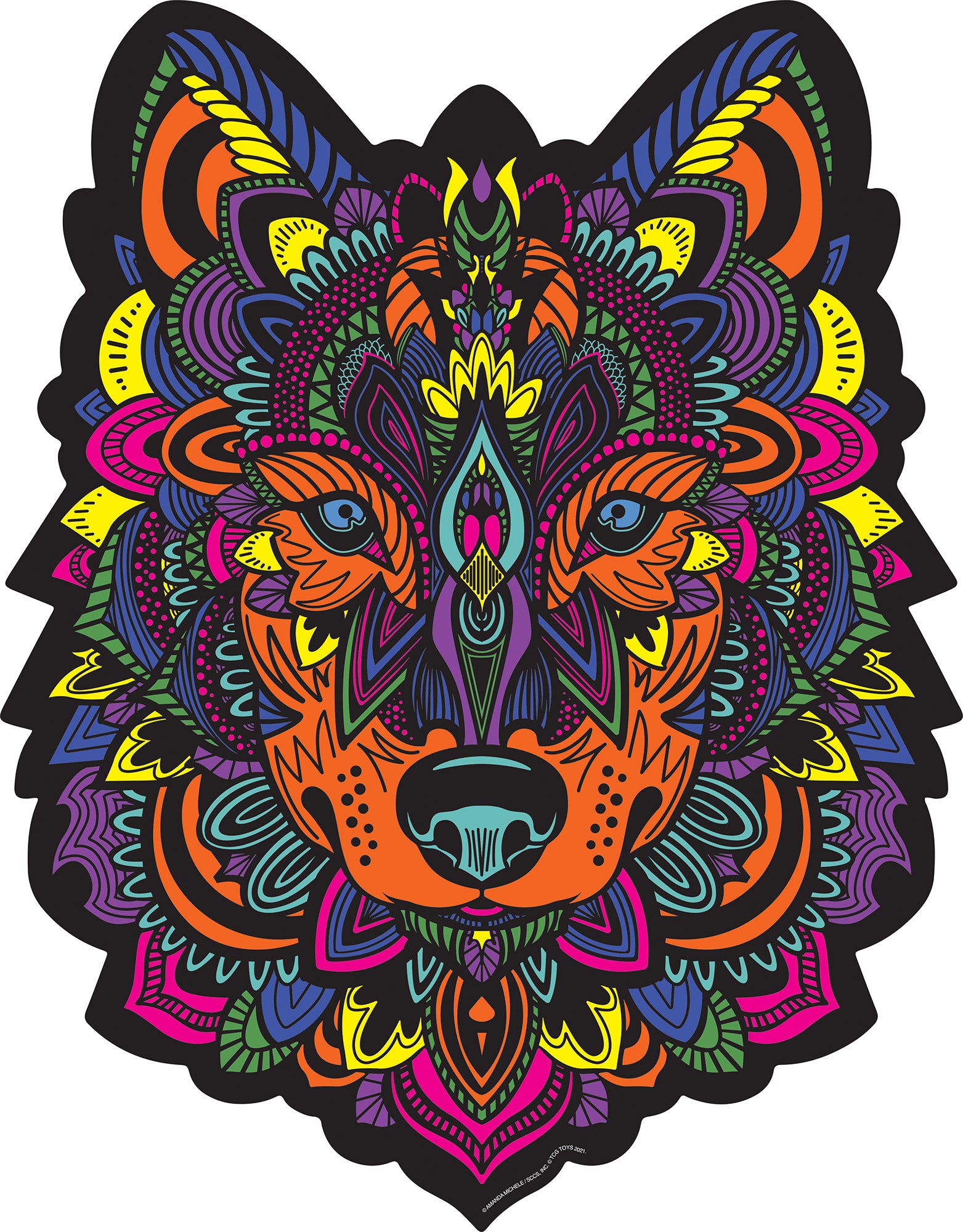 Alternative view of Sure-Lox Hidden Shapes Wolf Jigsaw Puzzle - 300 pc