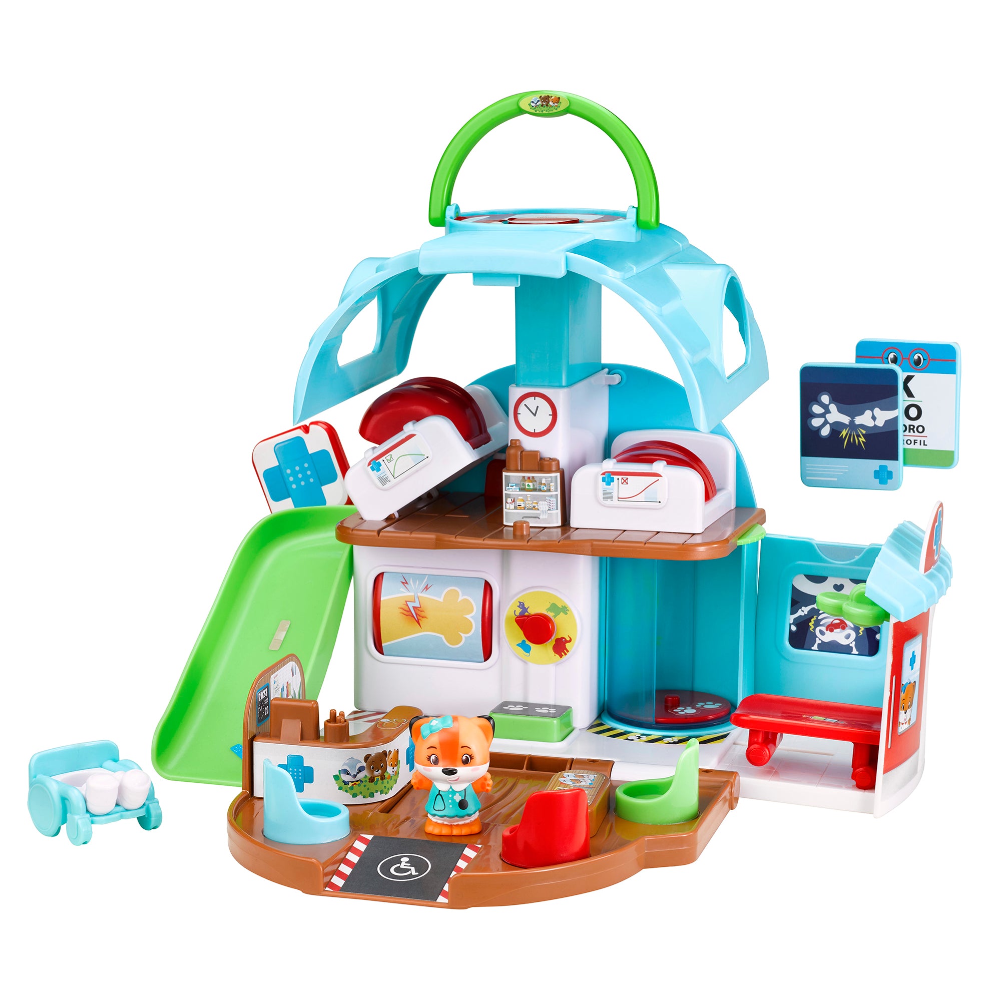 Alternative view of Timber Tots Care Center Medical Playset with Fox Figurine