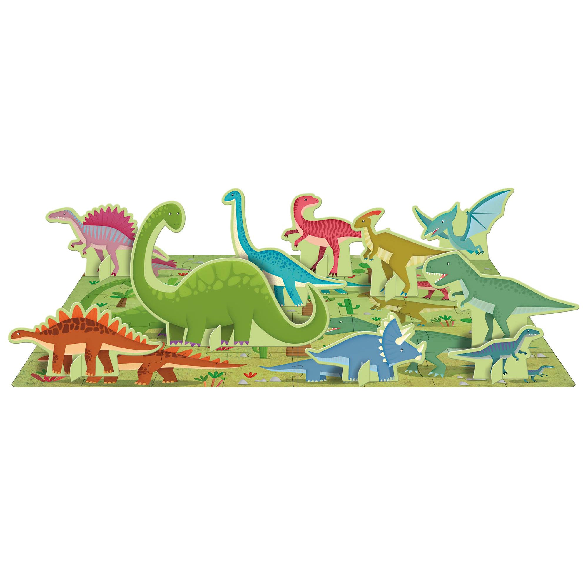 Dinosaur Explorer Q-Box with 40-Piece Puzzle and Figures