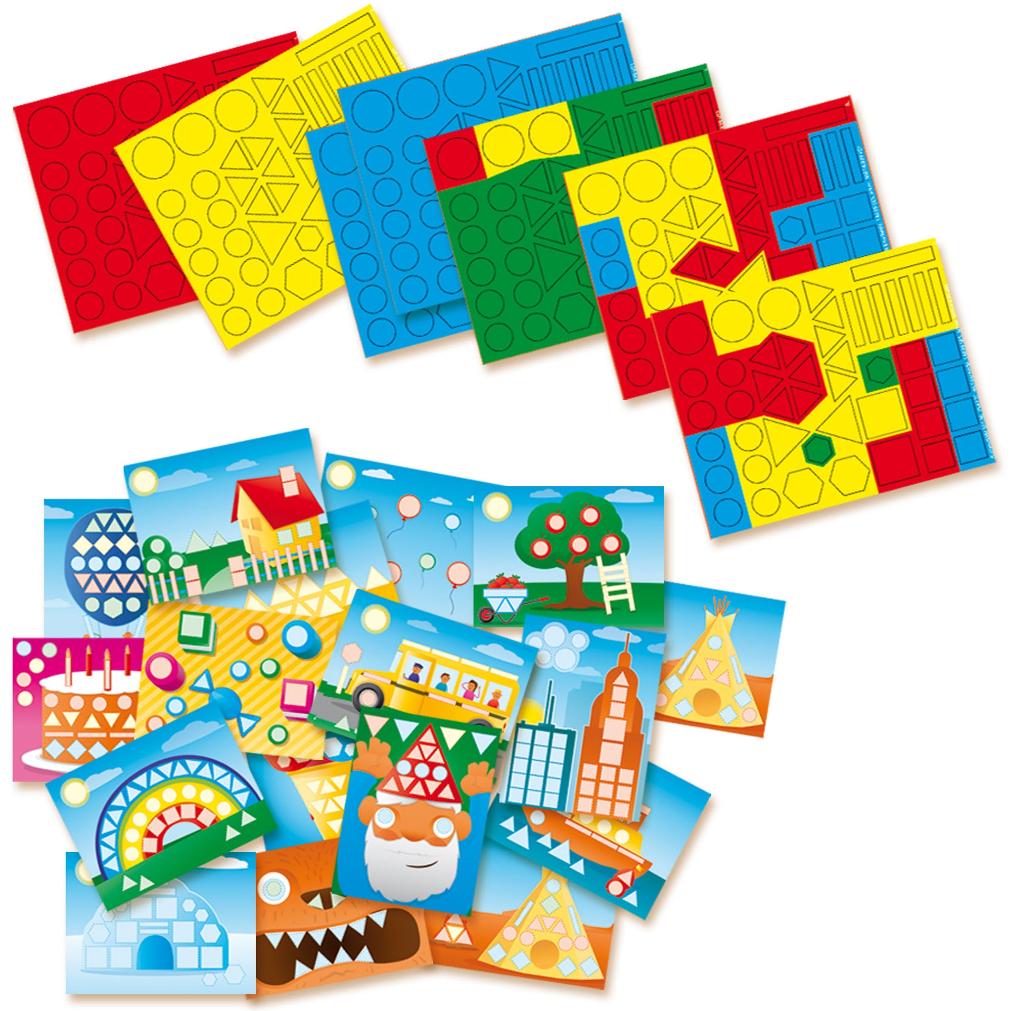 SES Creative I'm Learning to Recognize Shapes - Shape Matching Mosaic Play Set - 300+ Stickers, Vibrant Scenes for Toddlers 3+ - Image 3