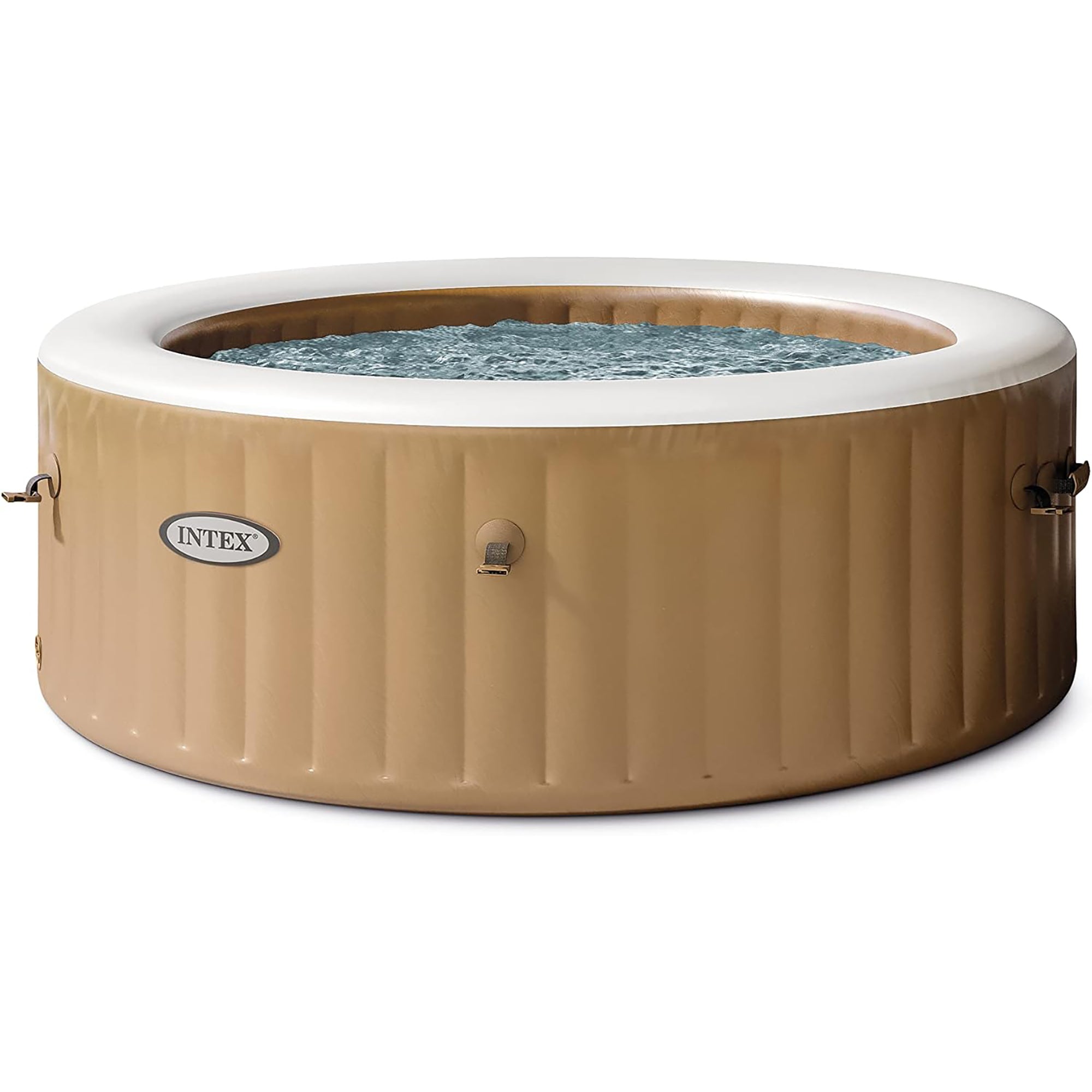 Intex PureSpa Sahara Tan 4-Person Inflatable Hot Tub – 77" Round with Jets