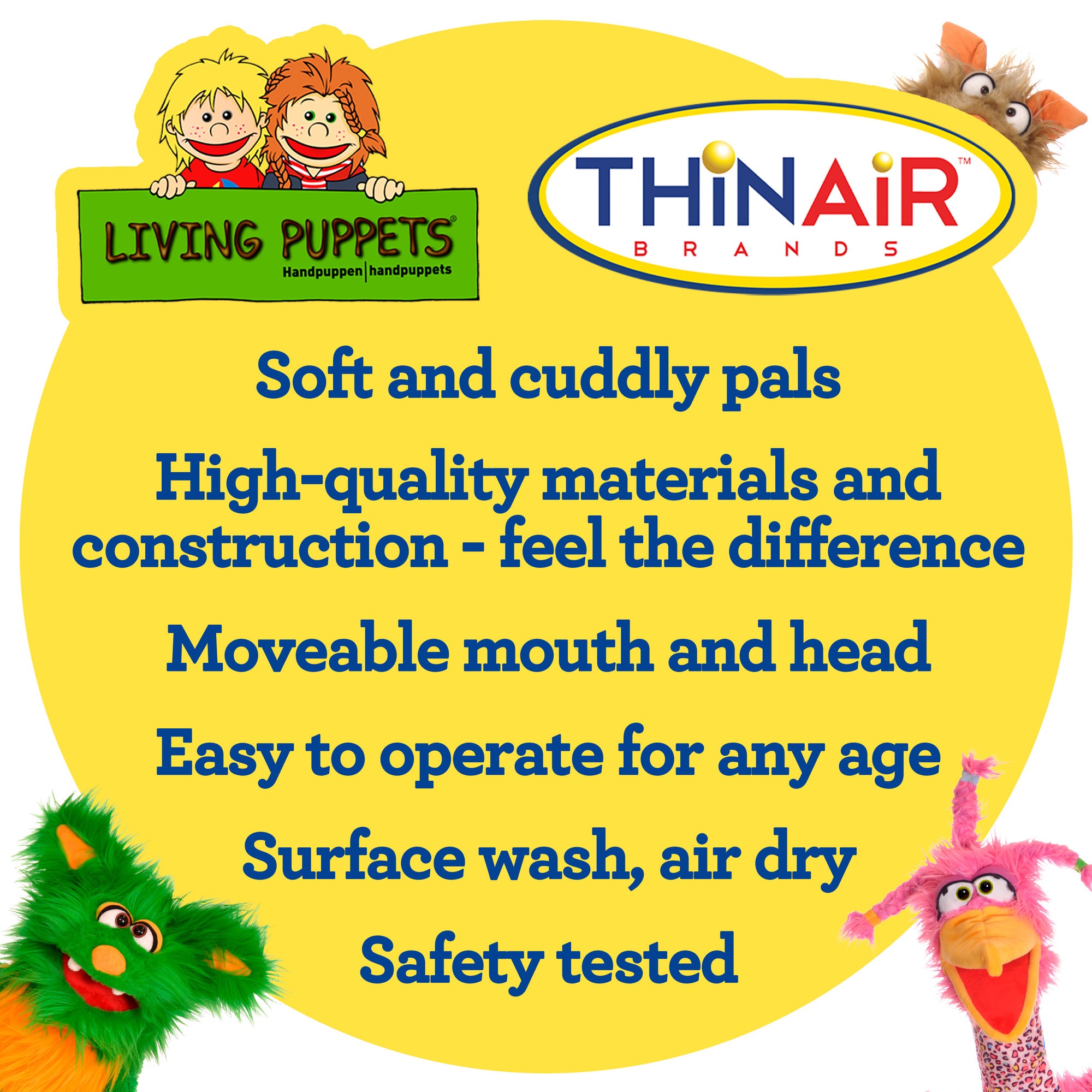 Living Puppets: Snax The Friendly Shark Hand Puppet – 12" Plush - Image 4