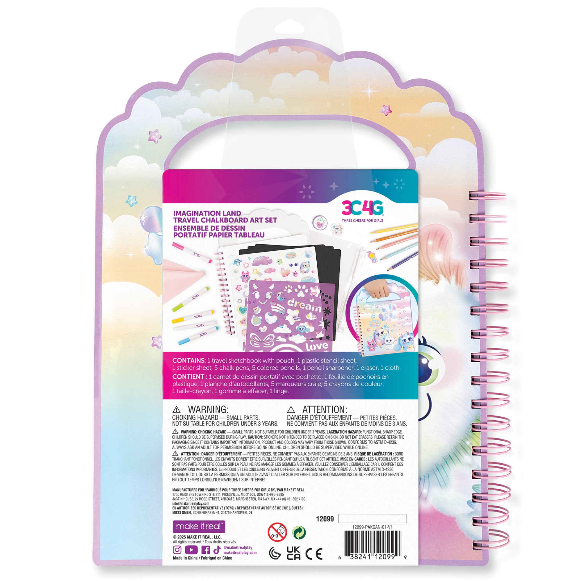 3C4G Imagination Land Chalkboard Travel Art Set - Tween Girls 6+ - Image 3