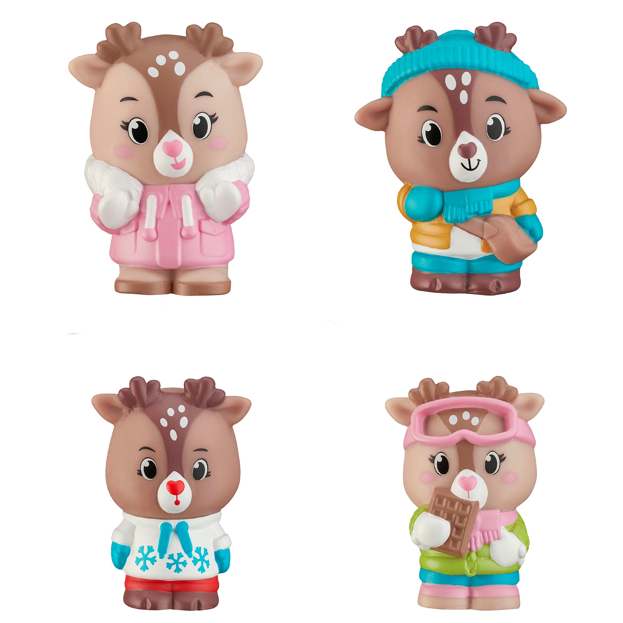 Timber Tots Gla Gla Reindeer Family 2 inch Figurine Set